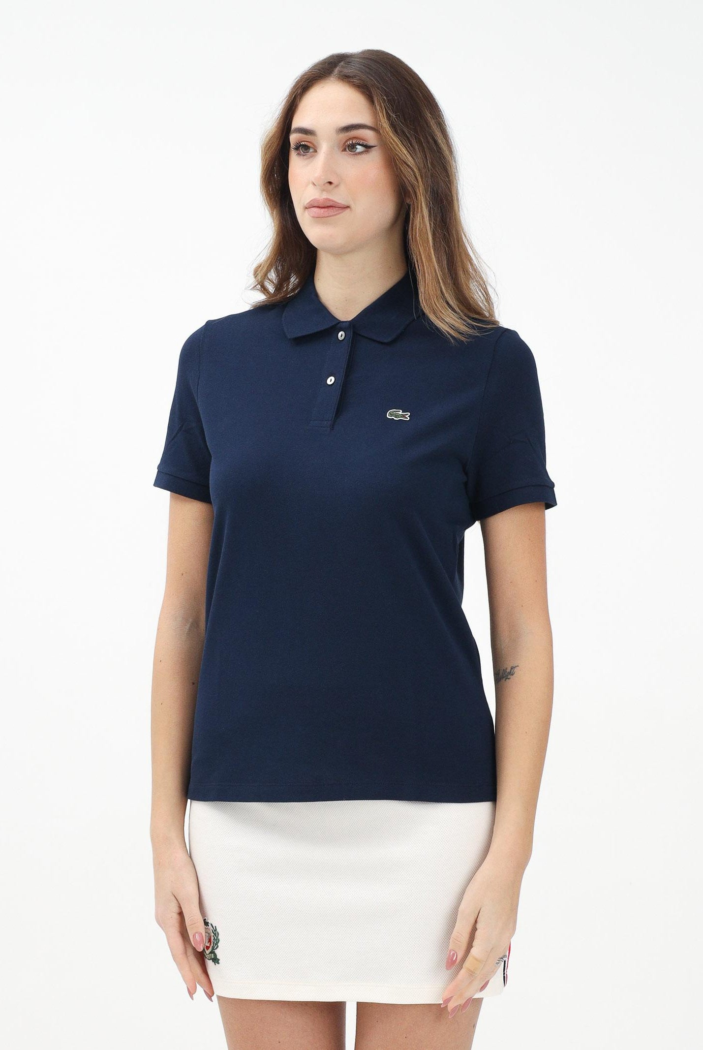 LACOSTE Polo a manica corta blu da donna PF7839 166 LACOSTE