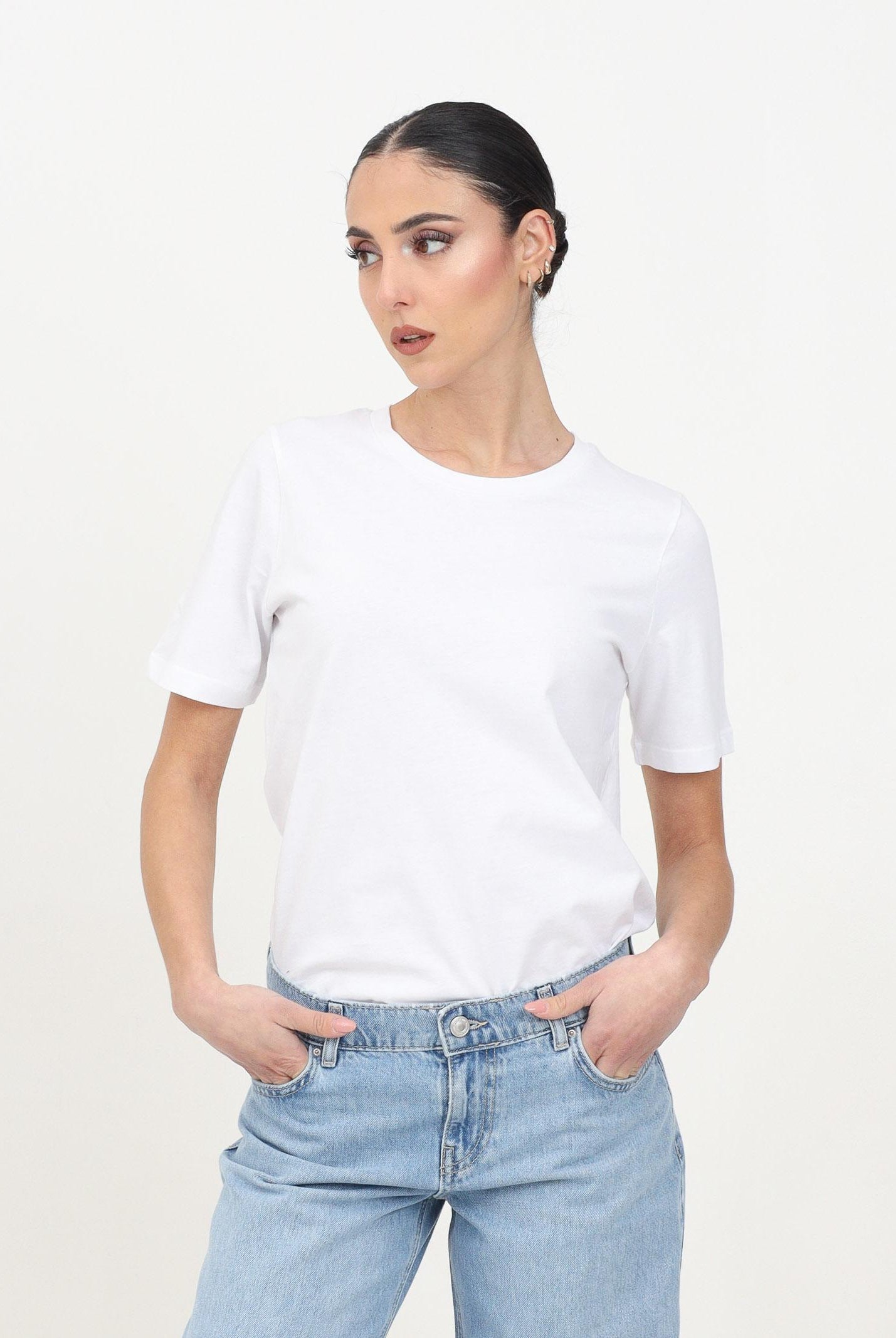 ONLY T-shirt a manica corta bianca da donna 15270390 WI ONLY