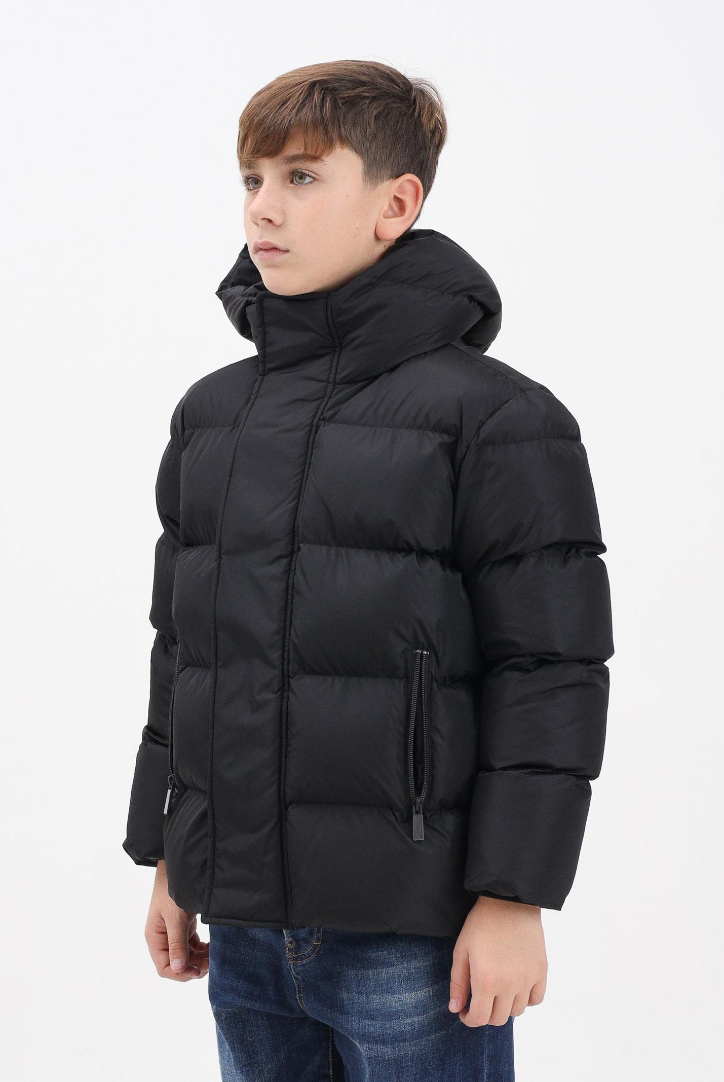 DSQUARED2 Piumino nero per donna, ragazzi e bambini con logo DQ1090D00BN DQ900 DSQUARED2