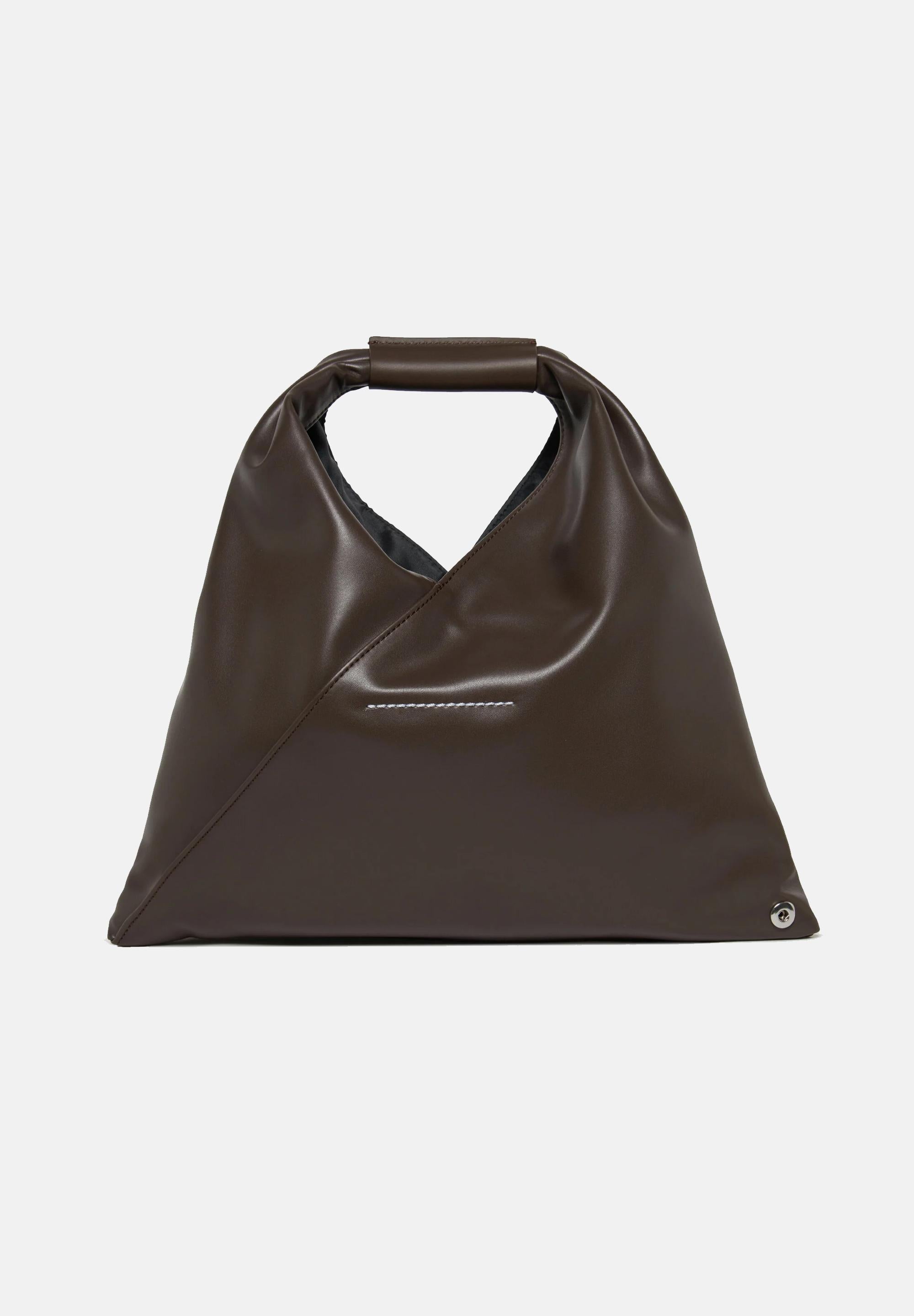 MAISON MARGIELA Borsa a mano Japanese Mini in tessuto spalmato marrone da donna M60606P4313 T2185 MAISON MARGIELA