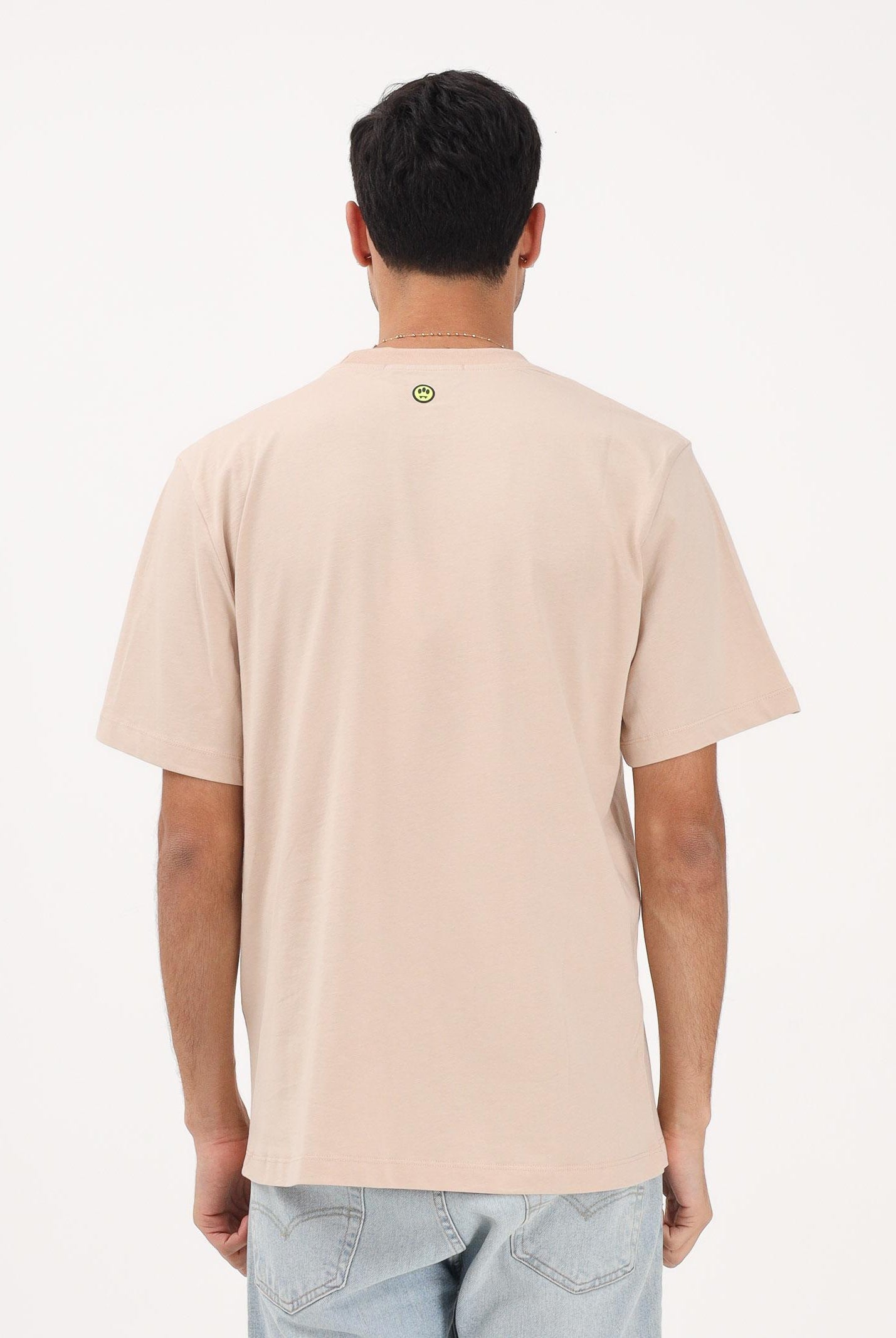 BARROW T-shirt a manica corta beige per uomo e donna con logo S6BWUATH010 092 BARROW