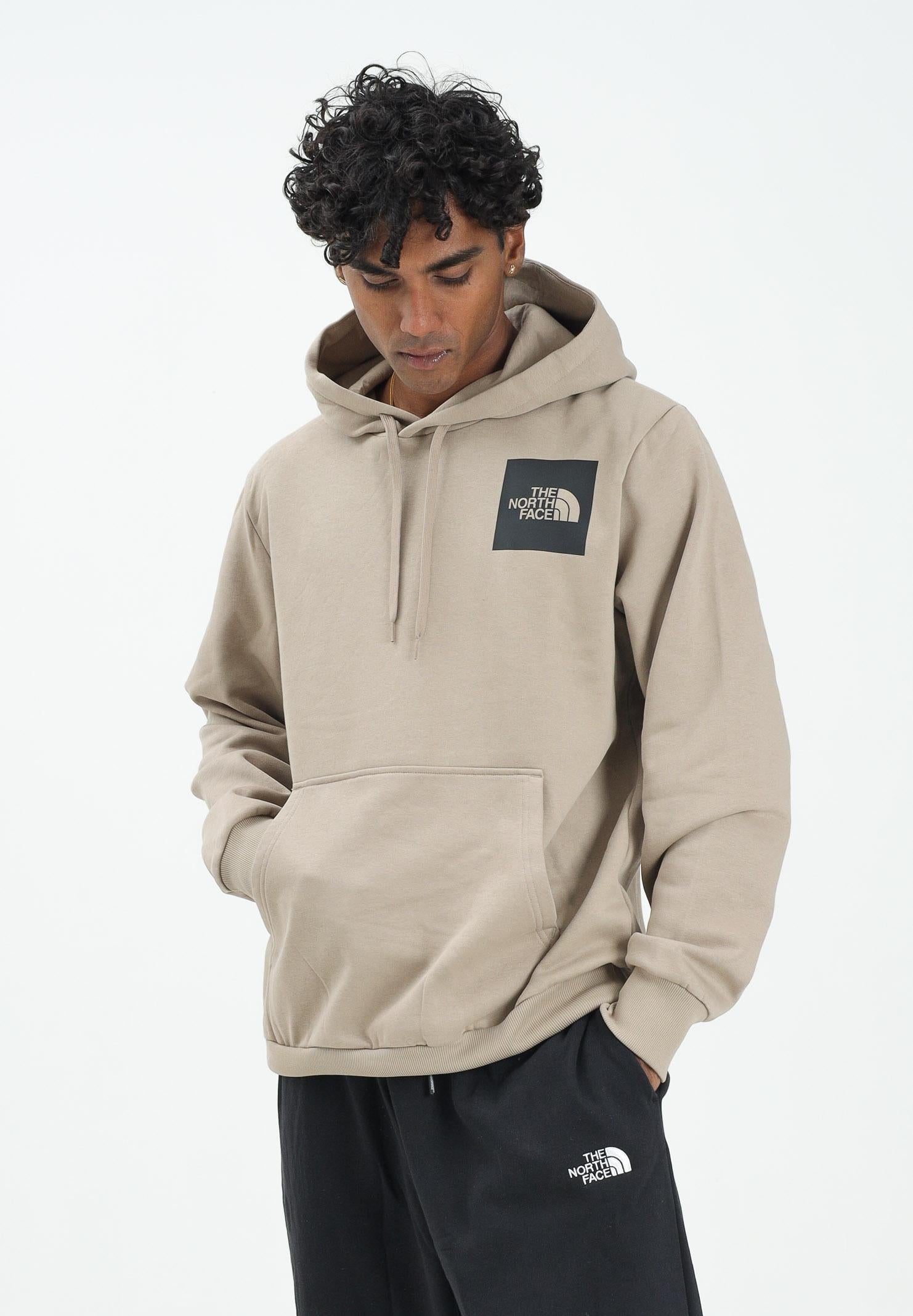 THE NORTH FACE Felpa con cappuccio Fine beige da uomo NF0A89EUBOX1 THE NORTH FACE