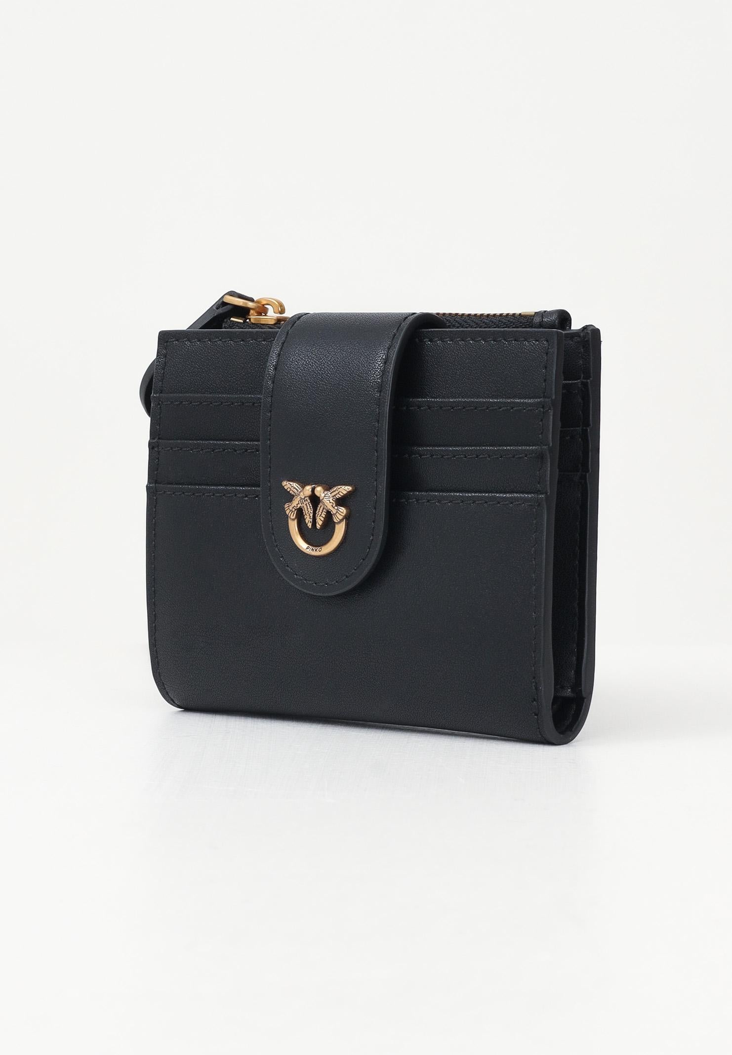 PINKO Portafogli nero da donna con dettaglio Love Birds 103610A0F1 Z99Q PINKO