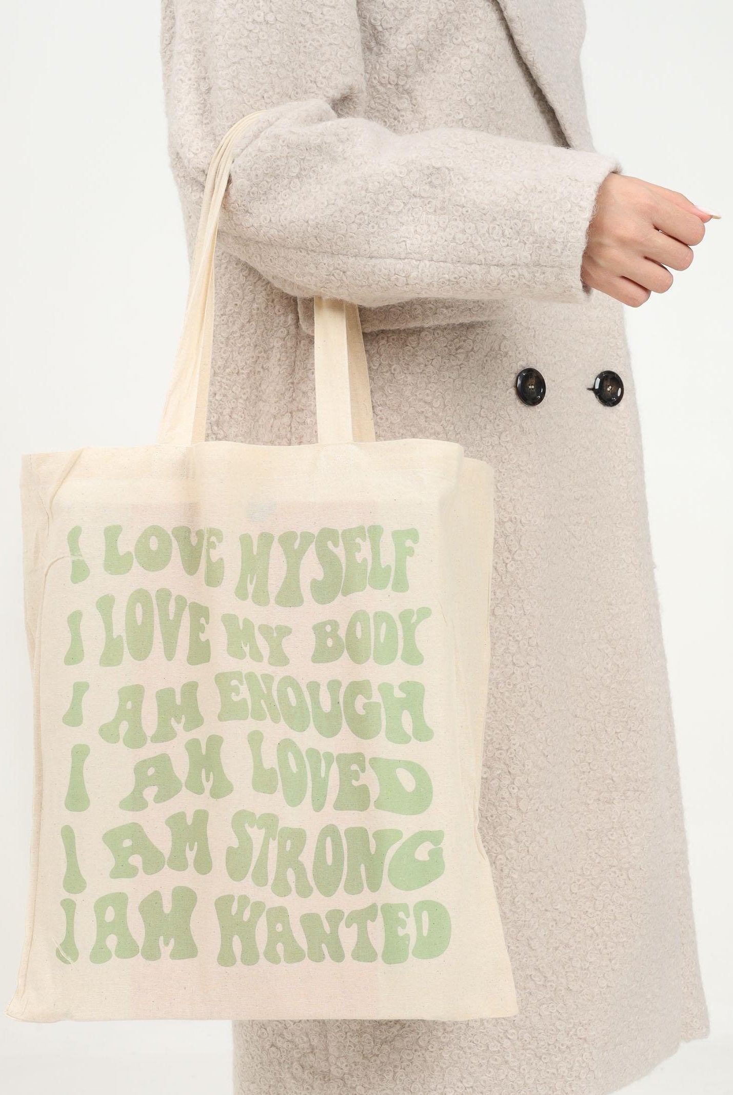 SANTAS Shopper Love in tessuto beige da donna LOVE BEIGE SANTAS