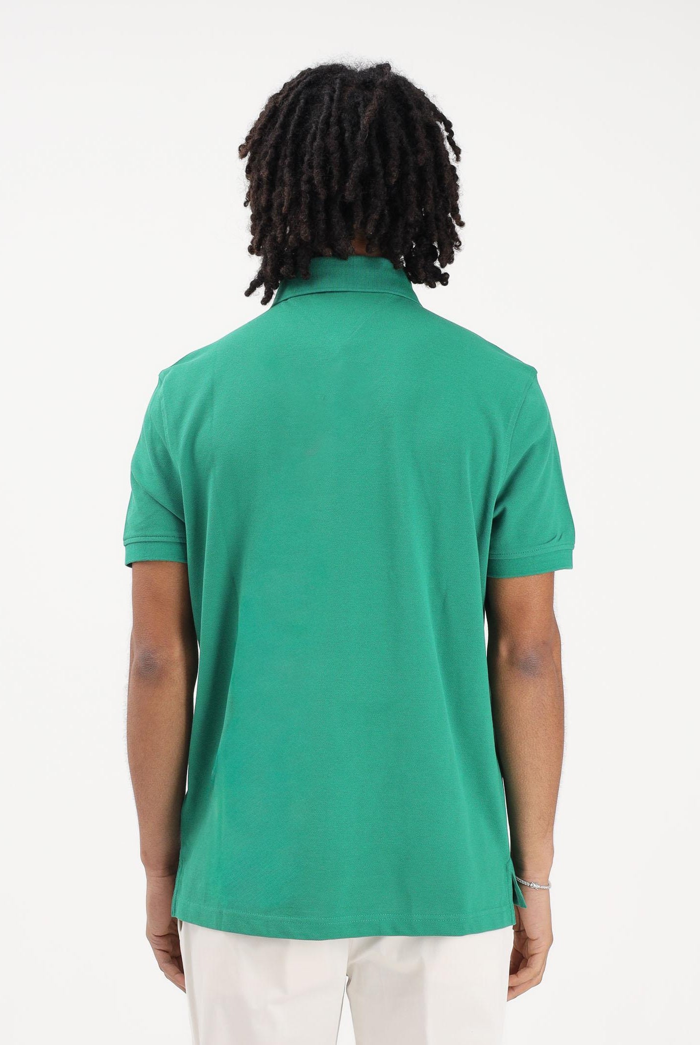 TOMMY HILFIGER Polo a manica corta verde da uomo MW0MW17770 L4F TOMMY HILFIGER