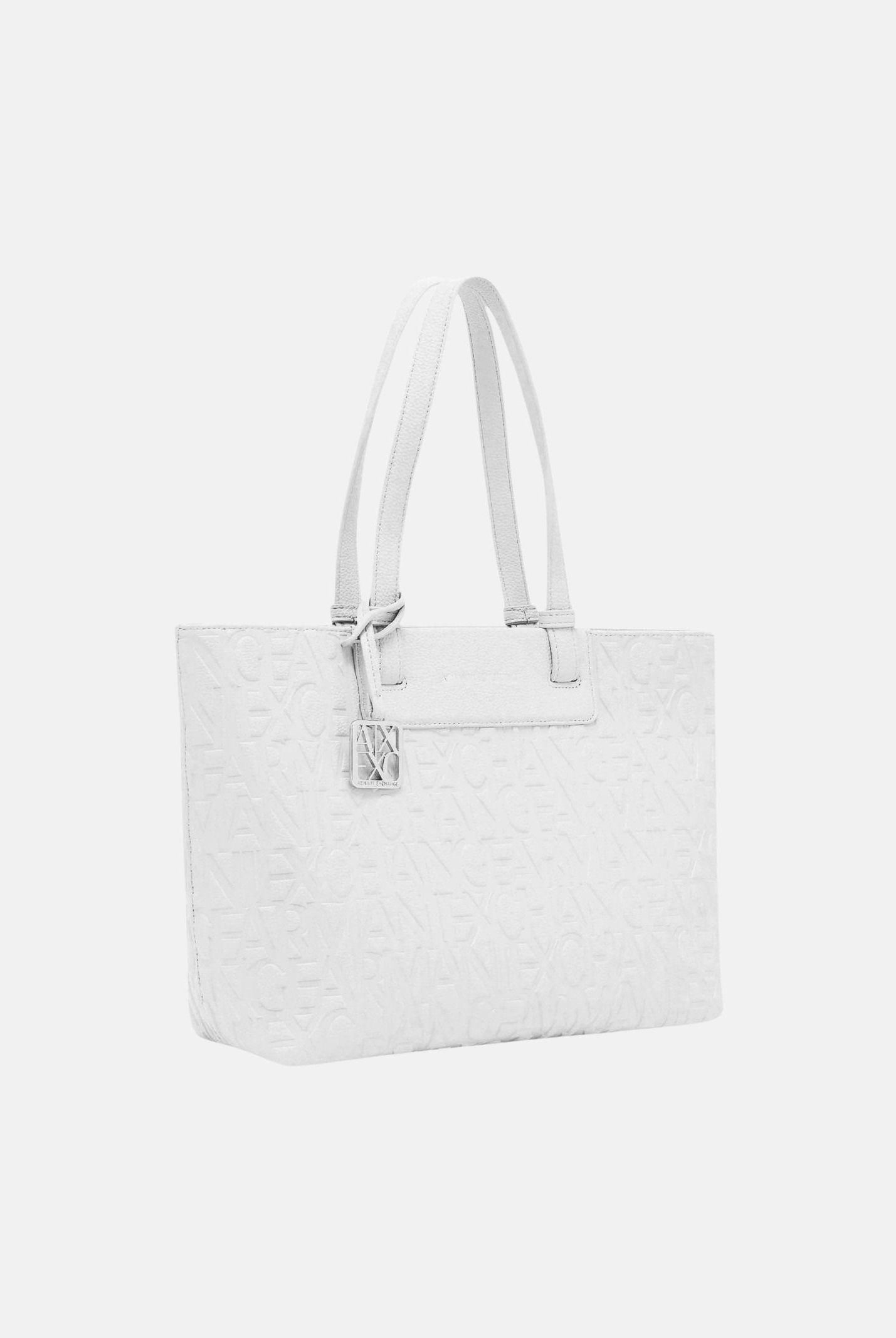 ARMANI EXCHANGE Shopper a spalla bianca da donna con logo XW001481AF15774 U0011 ARMANI EXCHANGE