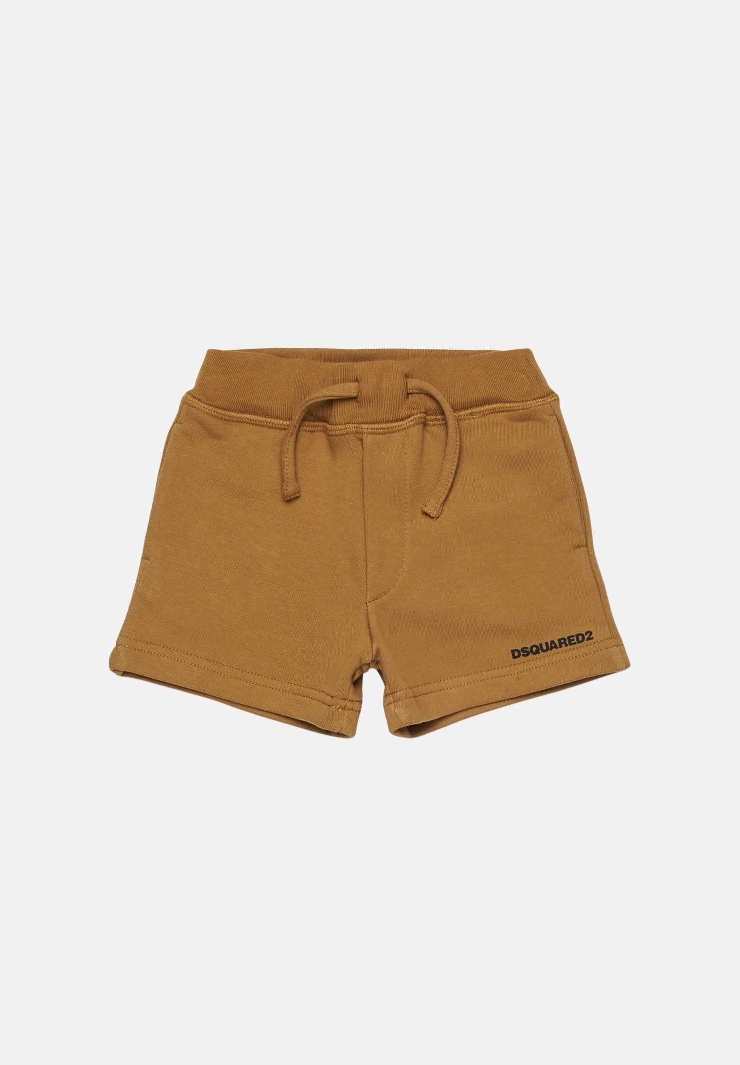DSQUARED2 Shorts sportivo cammello da neonato con logo DQ2871D0094 DQ730 DSQUARED2