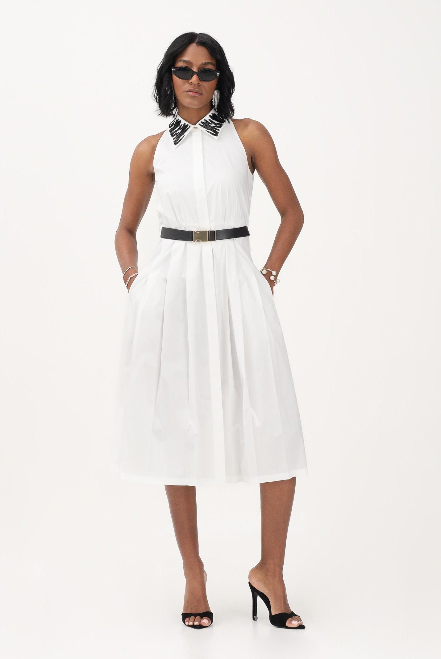 MAX MARA Abito midi MSTUBICATO bianco da donna 2616221072600 001 MAX MARA