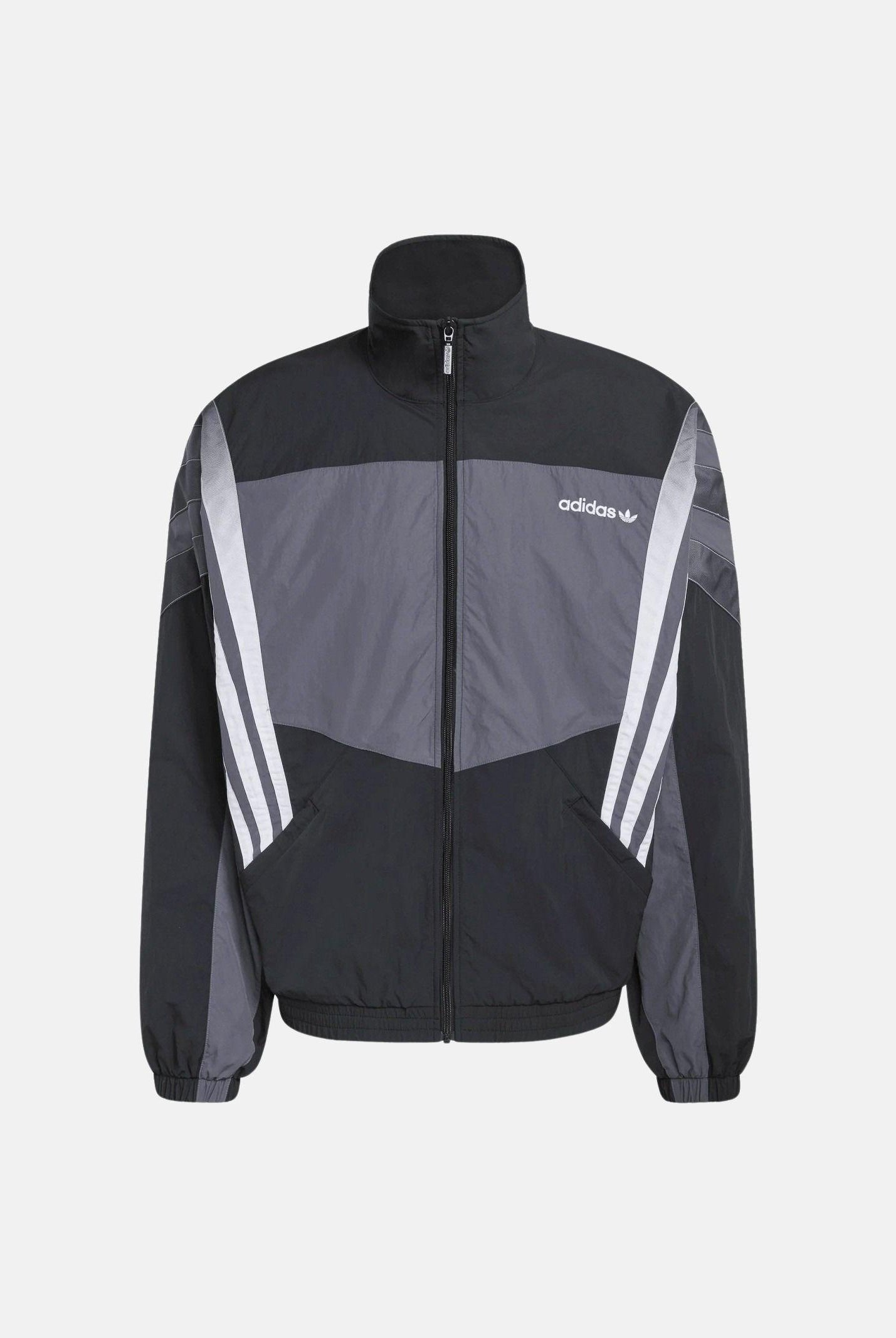 ADIDAS ORIGINALS Giacca a vento SANTIAGO nera e grigia da uomo KS8326 . ADIDAS ORIGINALS
