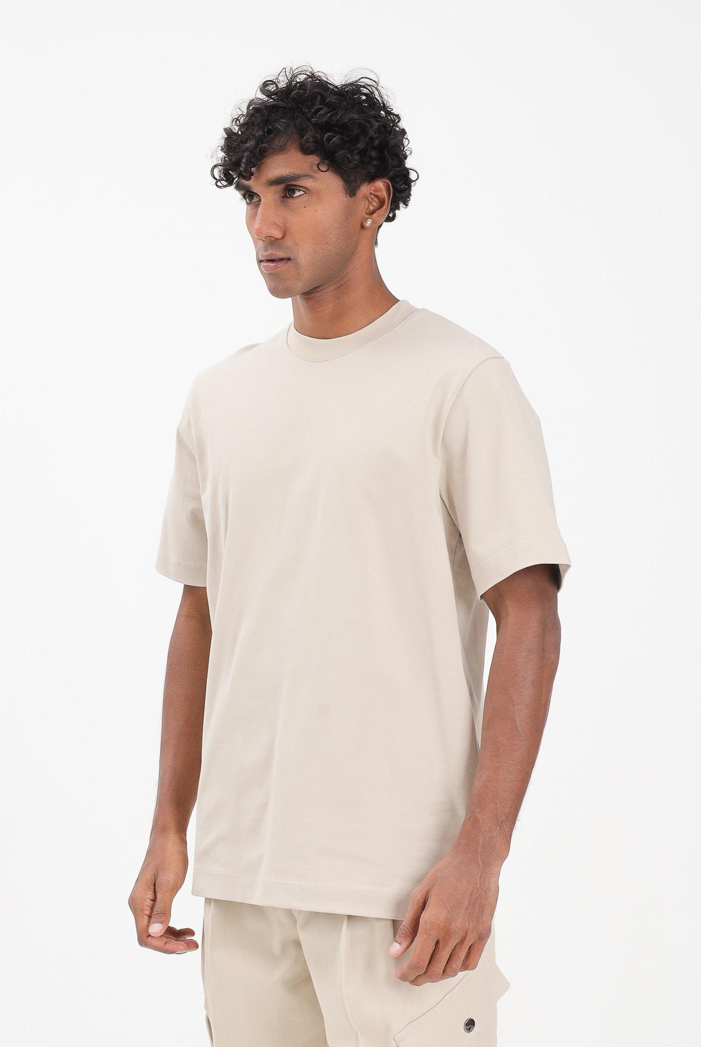 YES LONDON T-shirt a manica corta beige da uomo XM4228 BE YES LONDON