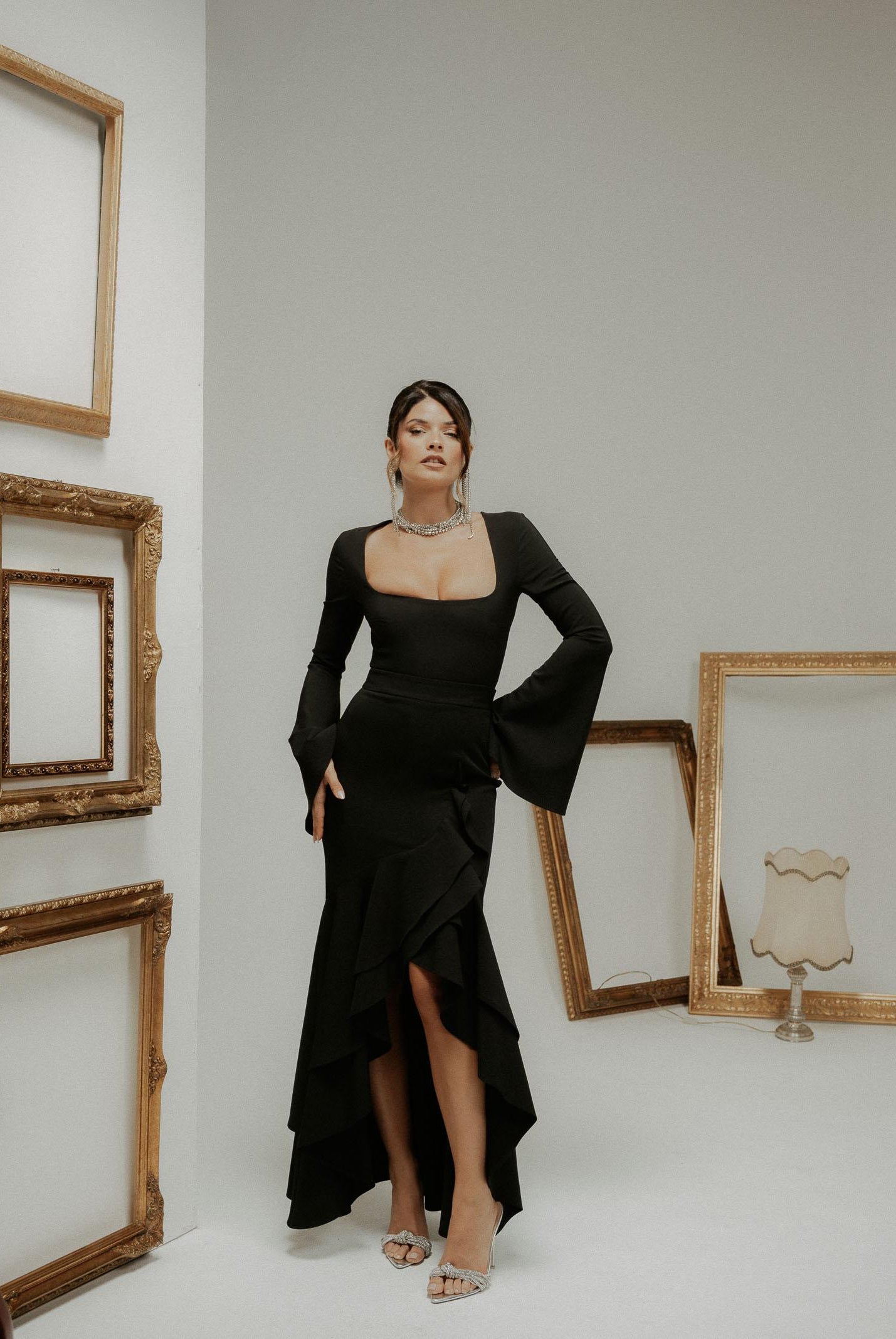 SANTAS Body manica lunga FIERTÉ nero da donna PV2607 NE SANTAS