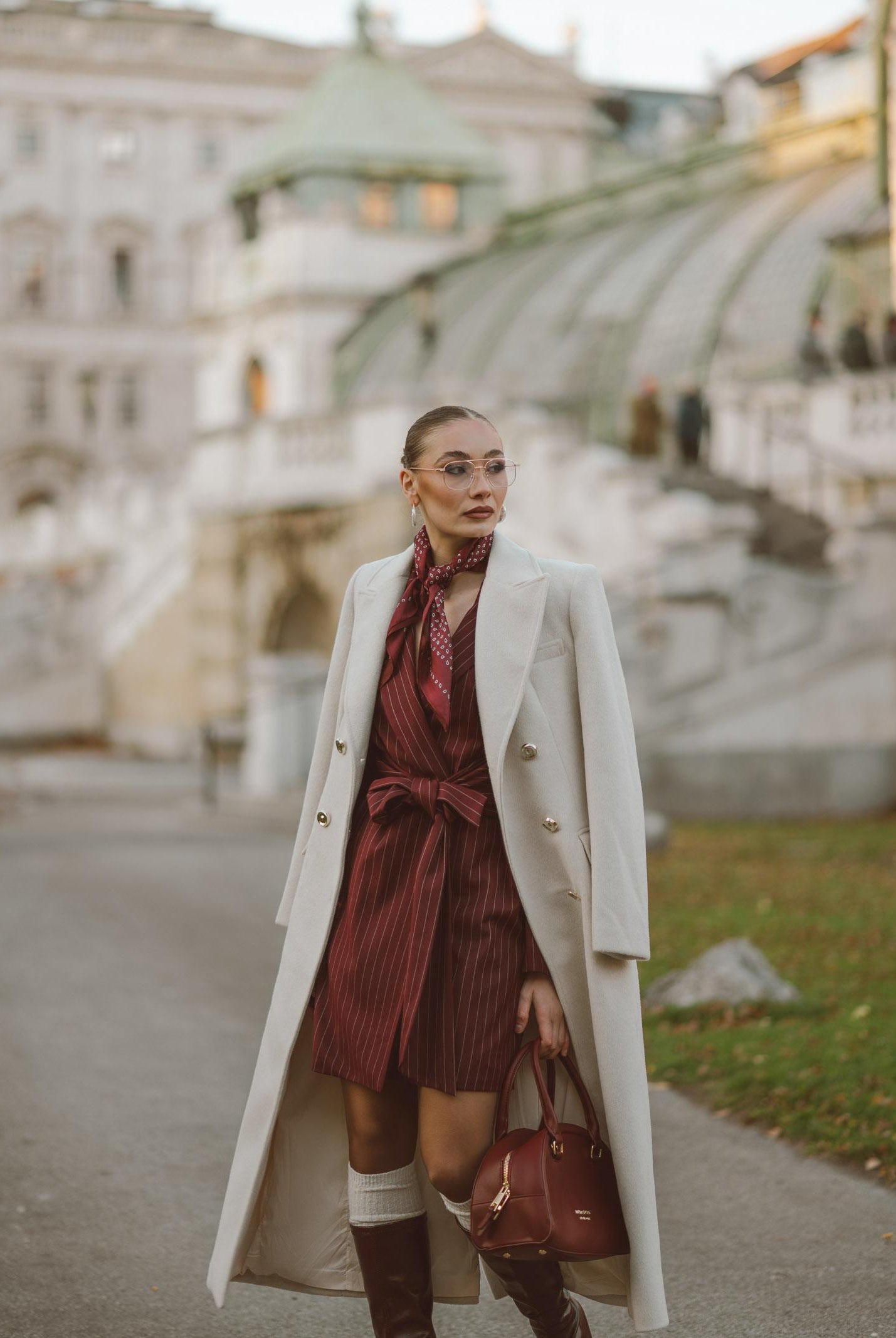 SANTAS Cappotto lungo ÉCLIPSE panna da donna PV2623 PA SANTAS