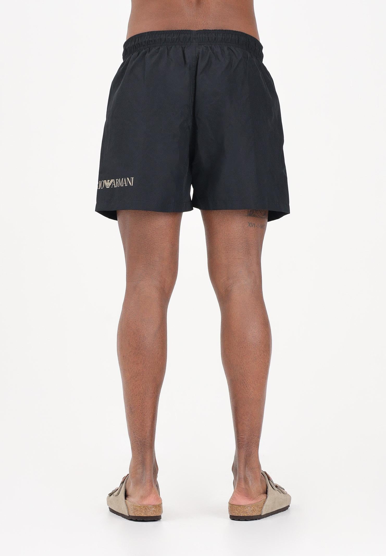 EA7 Shorts mare nero da uomo con stampa logo 7M002000AF13049 MC004 EA7