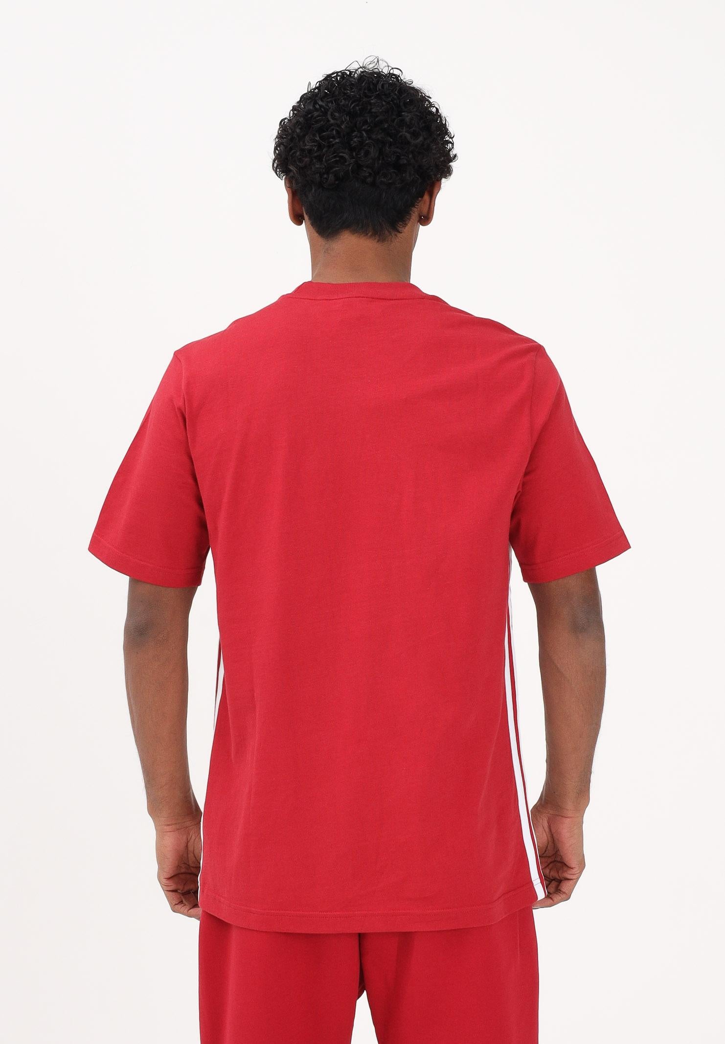 ADIDAS PERFORMANCE T-shirt a manica corta Essential Three Stripes Single Jersey rossa da uomo KD4865 . ADIDAS PERFORMANCE