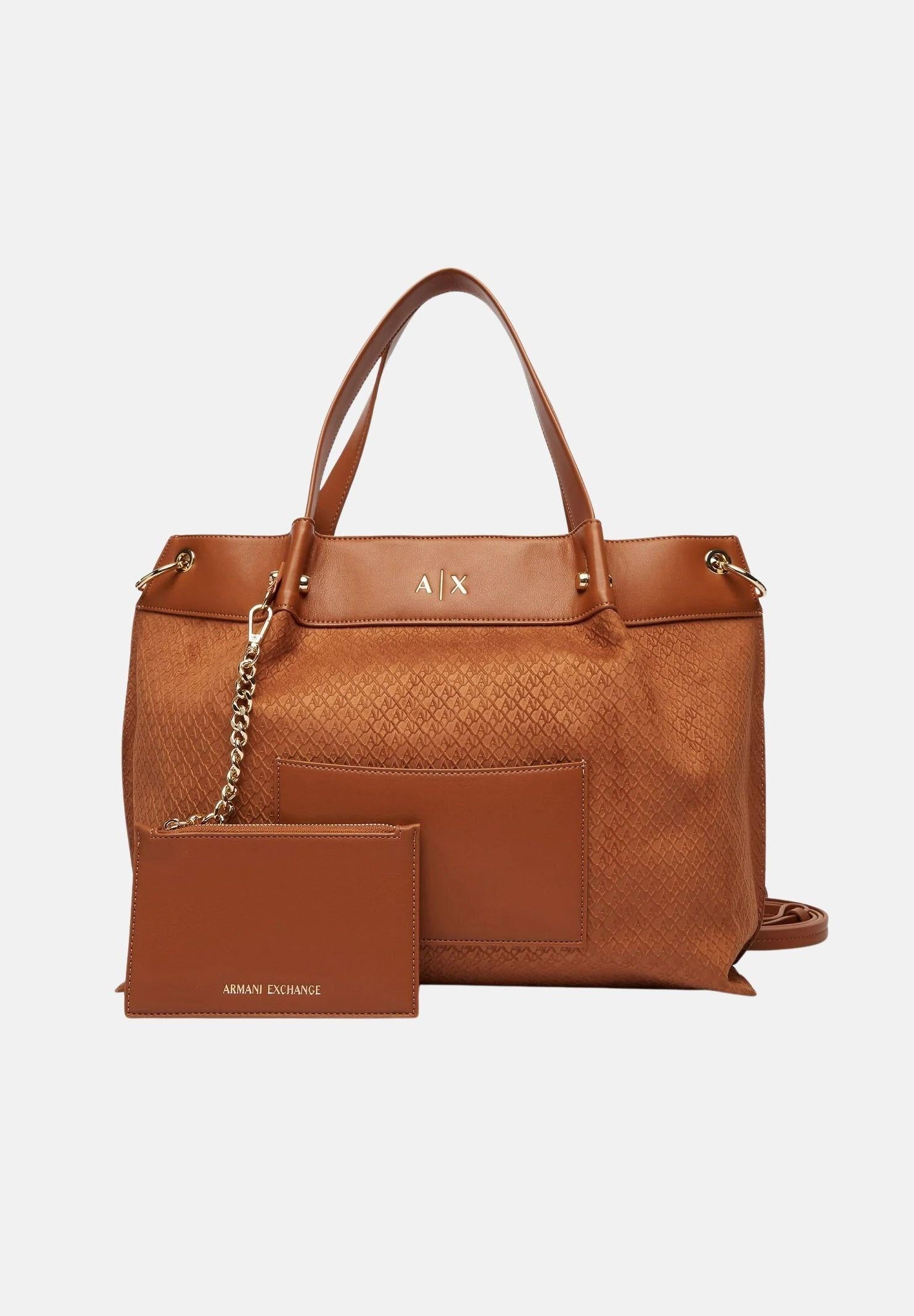 ARMANI EXCHANGE Borsa a mano cuoio da donna con logo A|X XW001211AF22645 U6223 ARMANI EXCHANGE