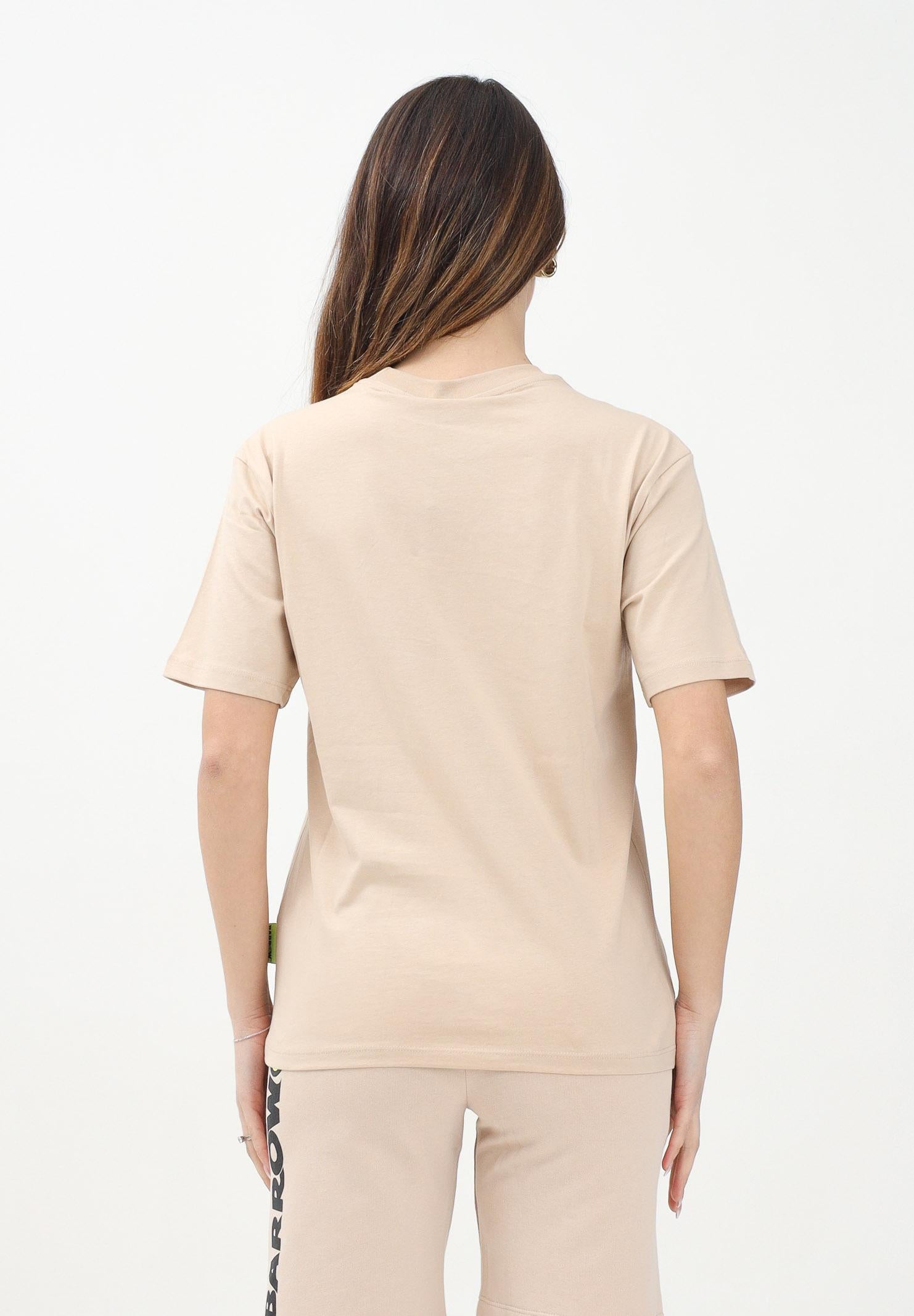 BARROW T-shirt a manica corta beige per donna, ragazzi e bambini con stampa logo S5BKJUTH082 092 BARROW