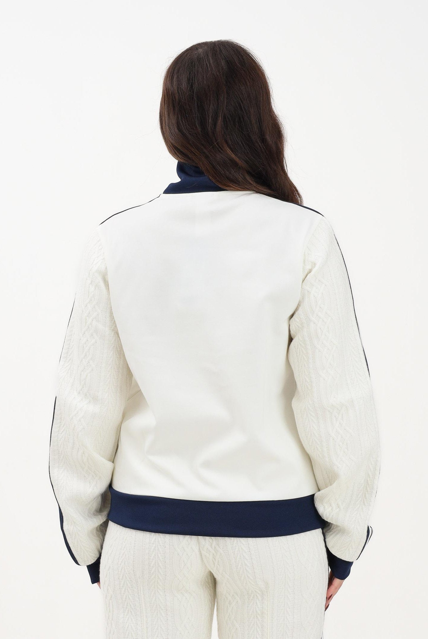 ADIDAS ORIGINALS Felpa con zip Knit Classic panna da donna KS7800 . ADIDAS ORIGINALS