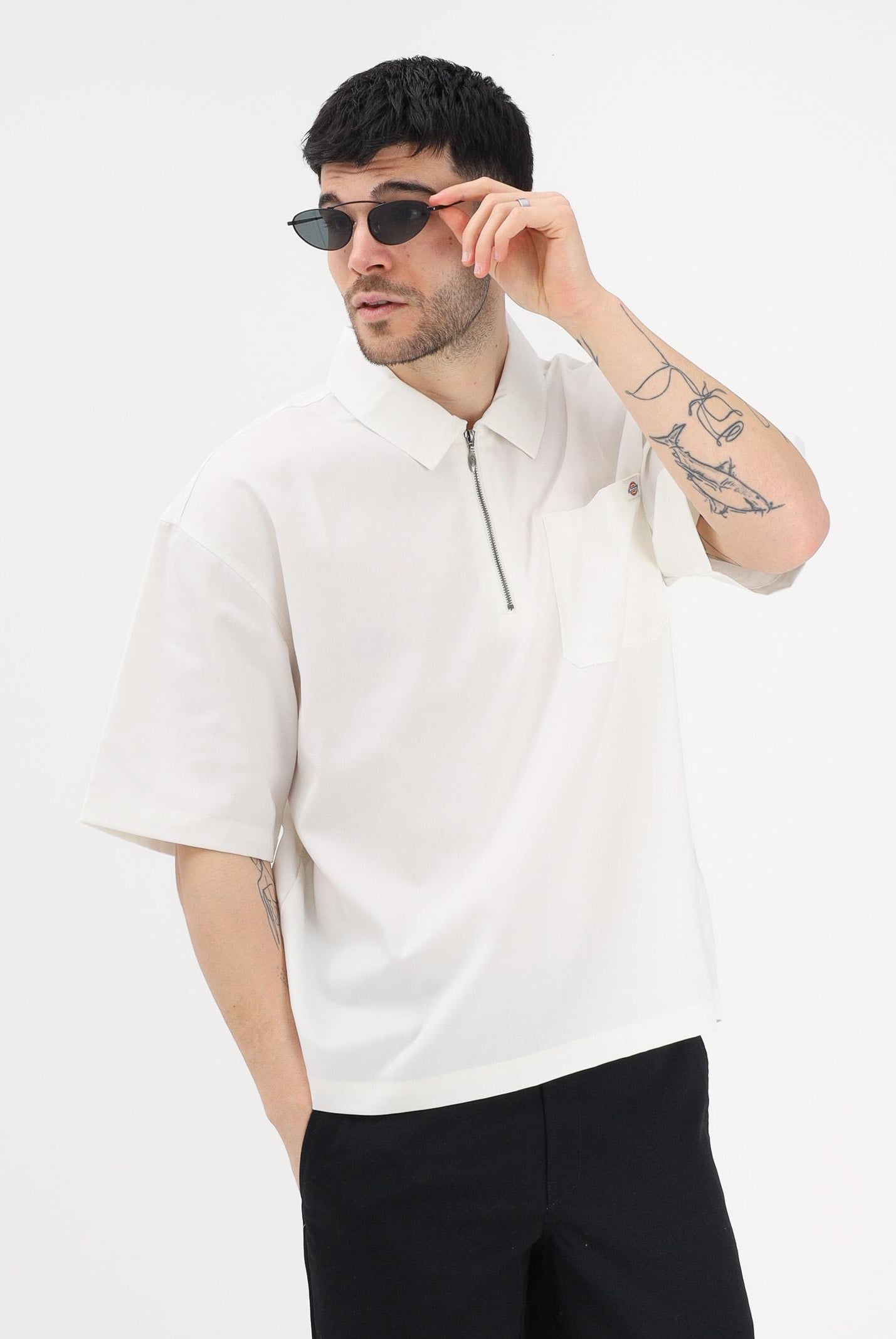 DICKIES Camicia a manica corta Cadiz bianca da uomo DK0A88PIC481 . DIckies