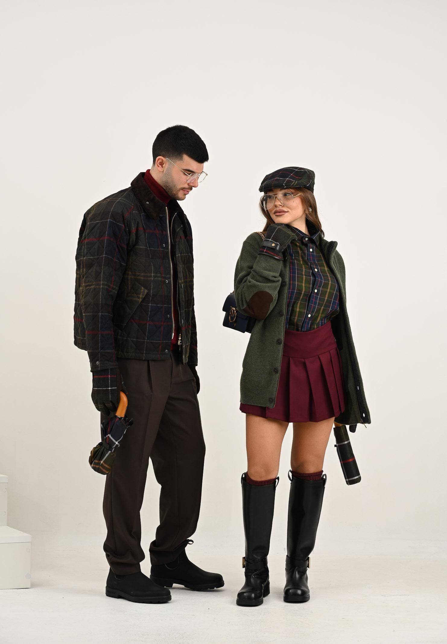 BARBOUR Giubbotto Transport in tartan da uomo 252MMQU1869 TN14 BARBOUR