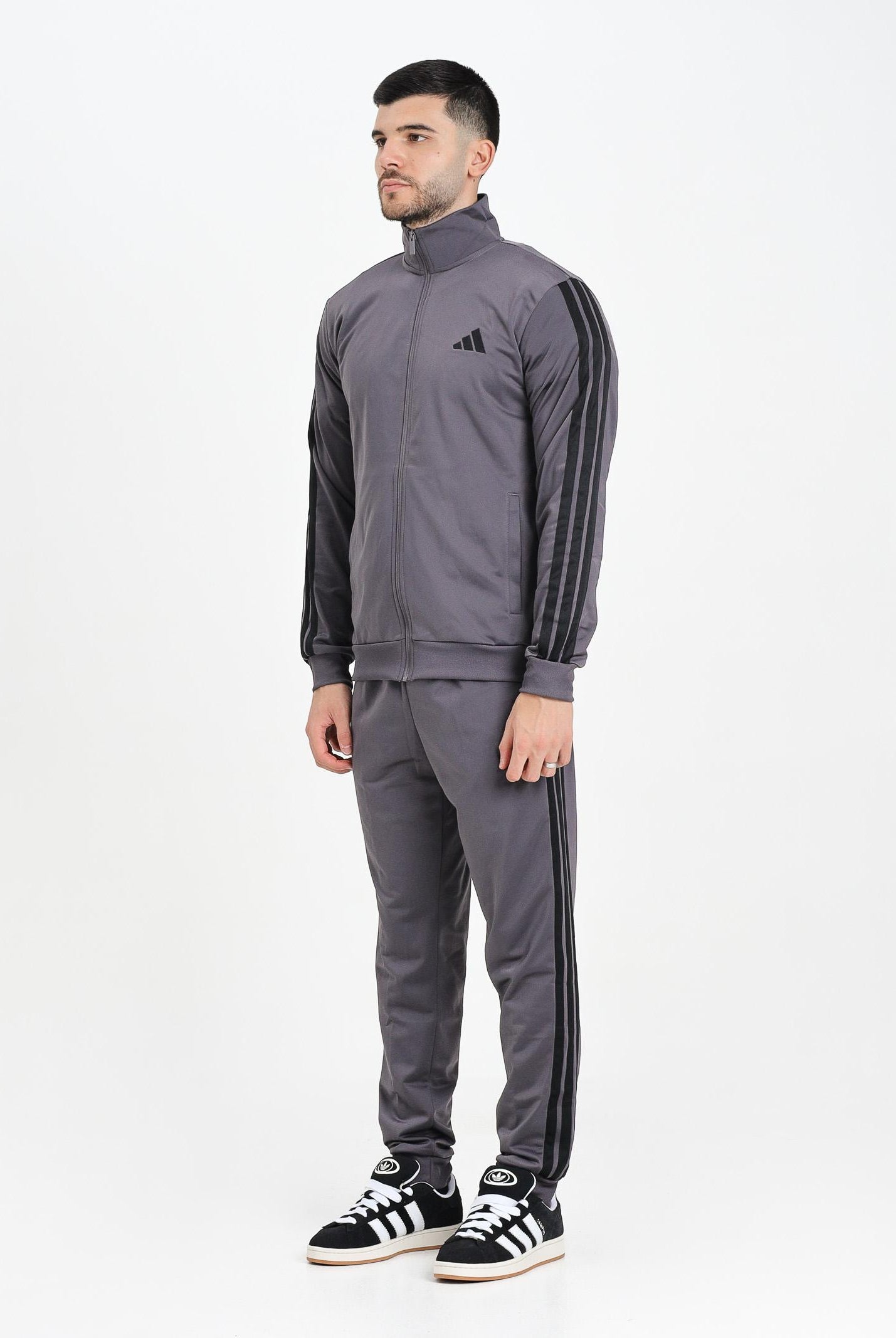 ADIDAS PERFORMANCE Tuta Essentials 3-Stripes grigia da uomo JI8856 ADIDAS PERFORMANCE