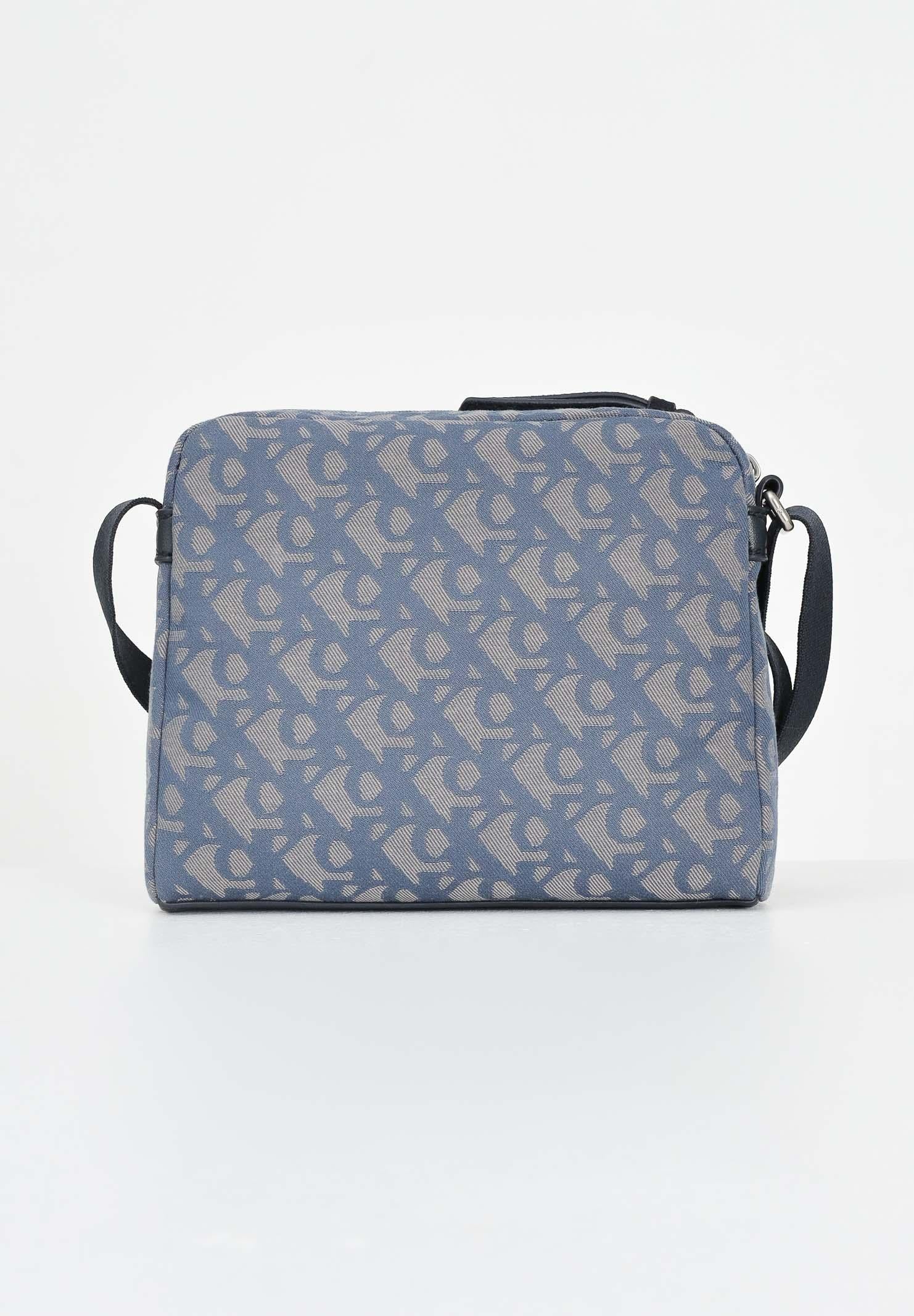 CALVIN KLEIN Borsello blu da uomo con logo monogram LV04G3175G K6B CALVIN KLEIN