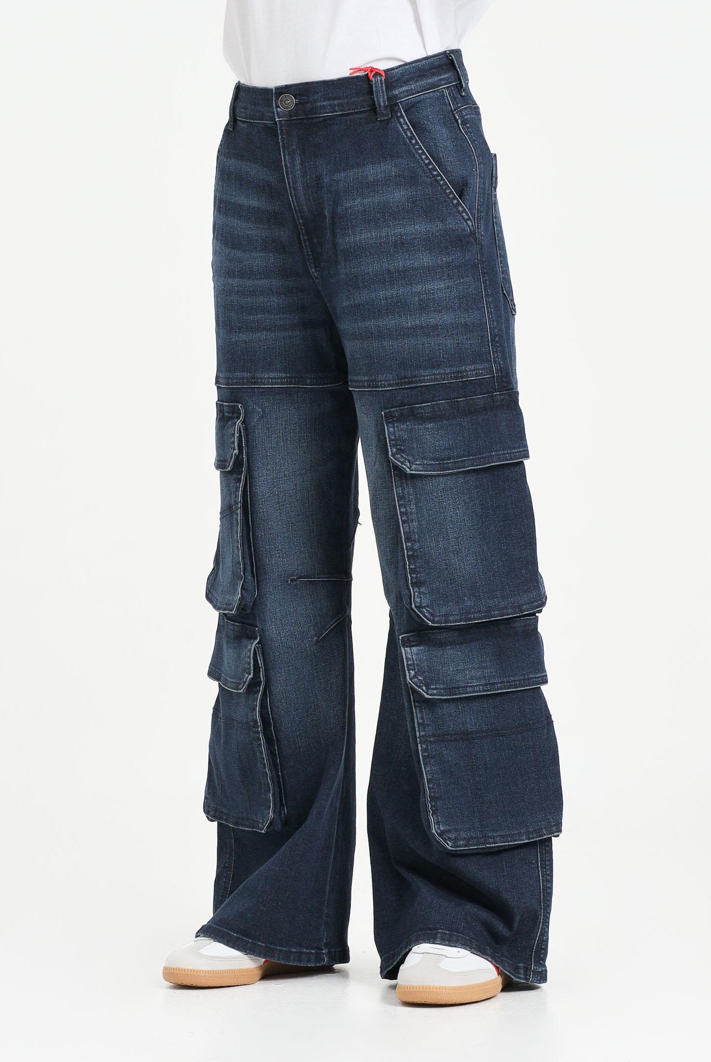 DIESEL Jeans cargo D-Argjx in denim blu per donna, ragazzi e bambini J02514KXBQL K01 DIESEL