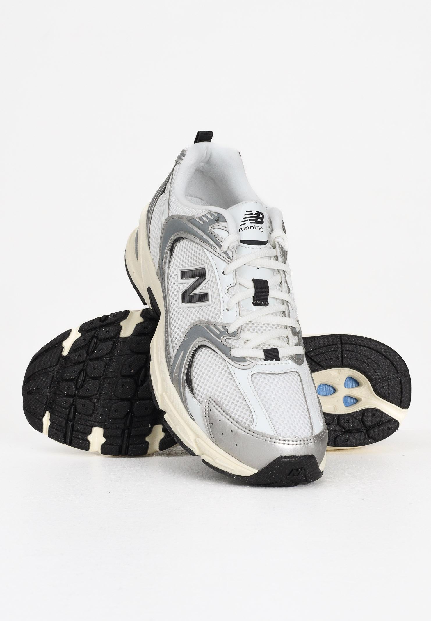 NEW BALANCE Sneakers 530 argento, bianche e nere da uomo U530ESA . NEW BALANCE
