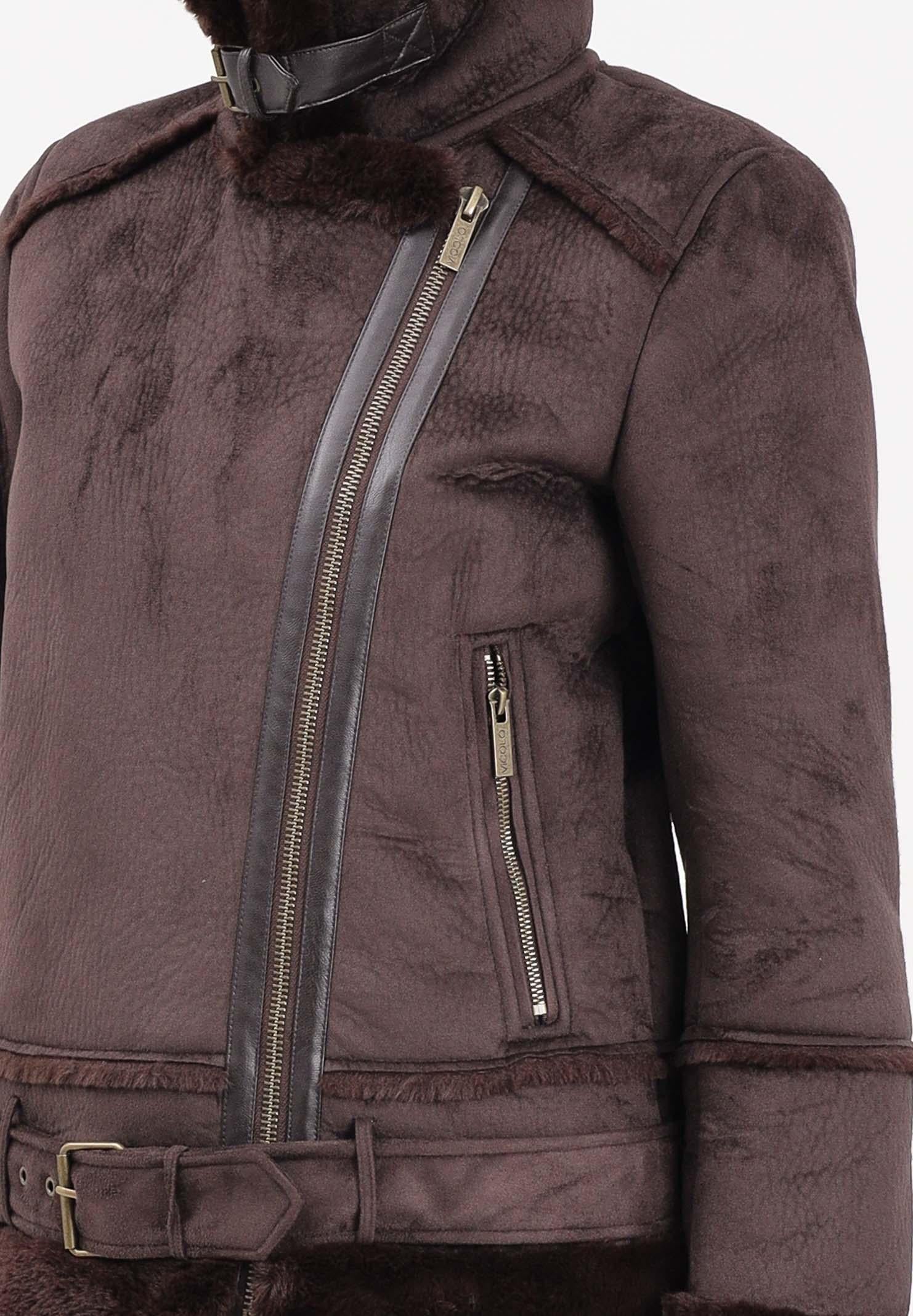 VICOLO Montone marrone da donna TF0091 FU69 VICOLO