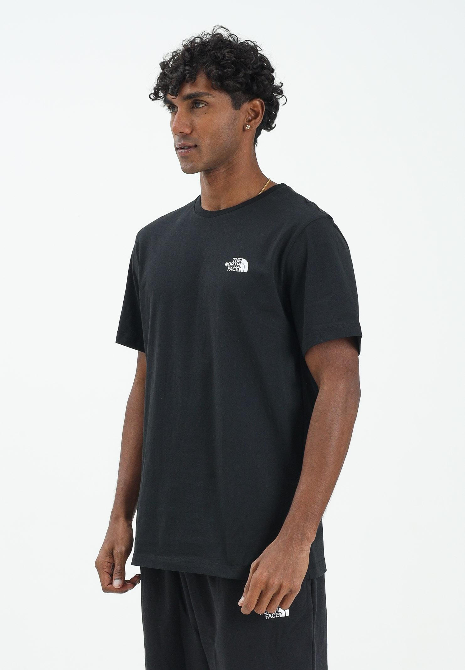 THE NORTH FACE T-shirt a manica corta MOUNTAIN SKETCH nera da uomo NF0A8EE8JK31 . THE NORTH FACE