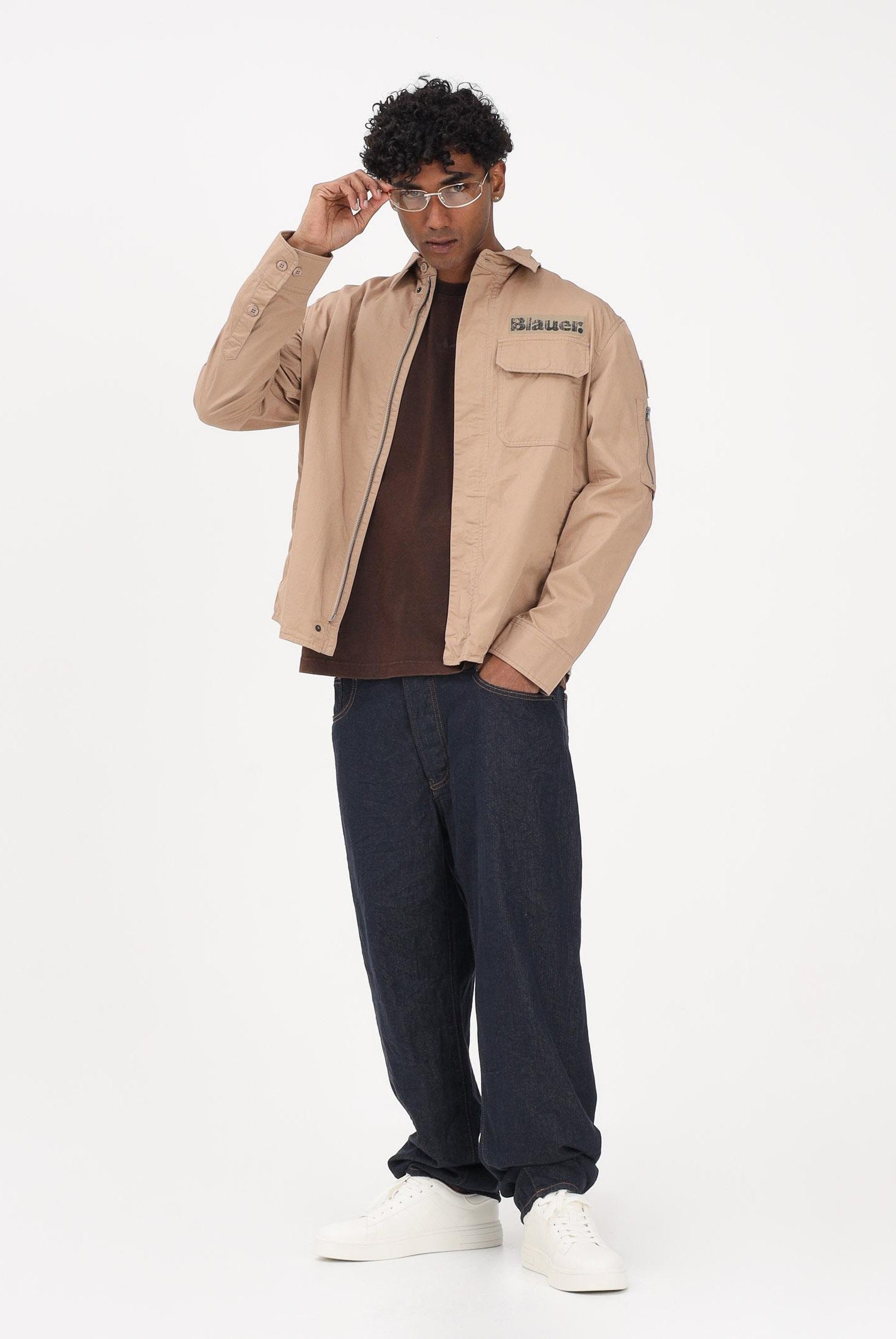 BLAUER Giacca a vento LAMBERT beige da uomo 26SBLUS04360-007499 327 BLAUER