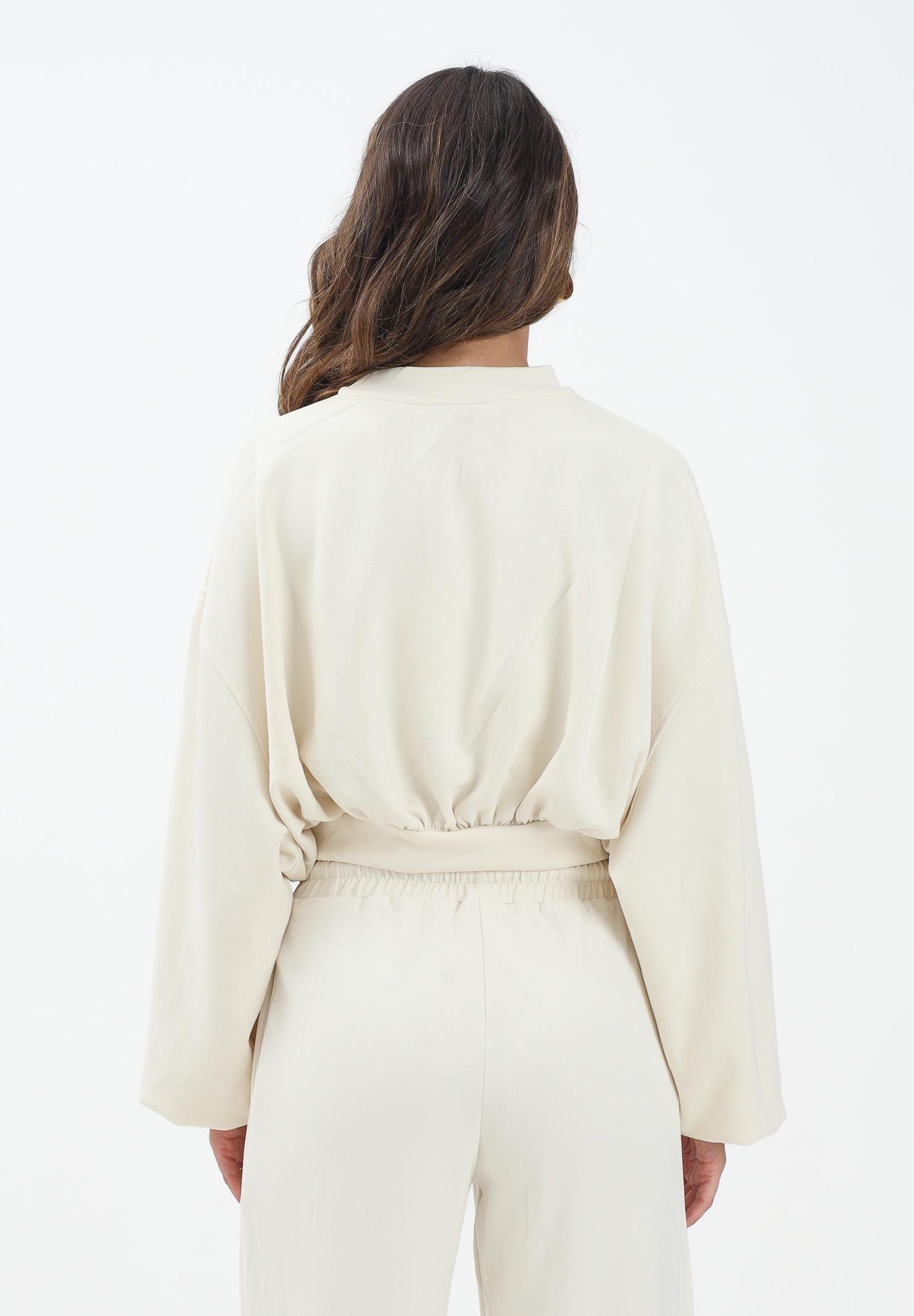 HINNOMINATE Felpa girocollo panna da donna HMABW01992 BI04 HINNOMINATE