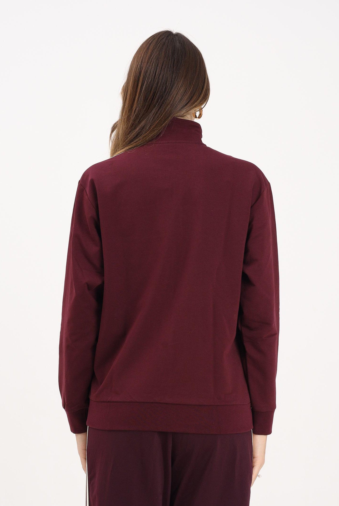 ADIDAS ORIGINALS Felpa con zip Colorblock bordeaux e panna da donna KA7750  ADIDAS ORIGINALS