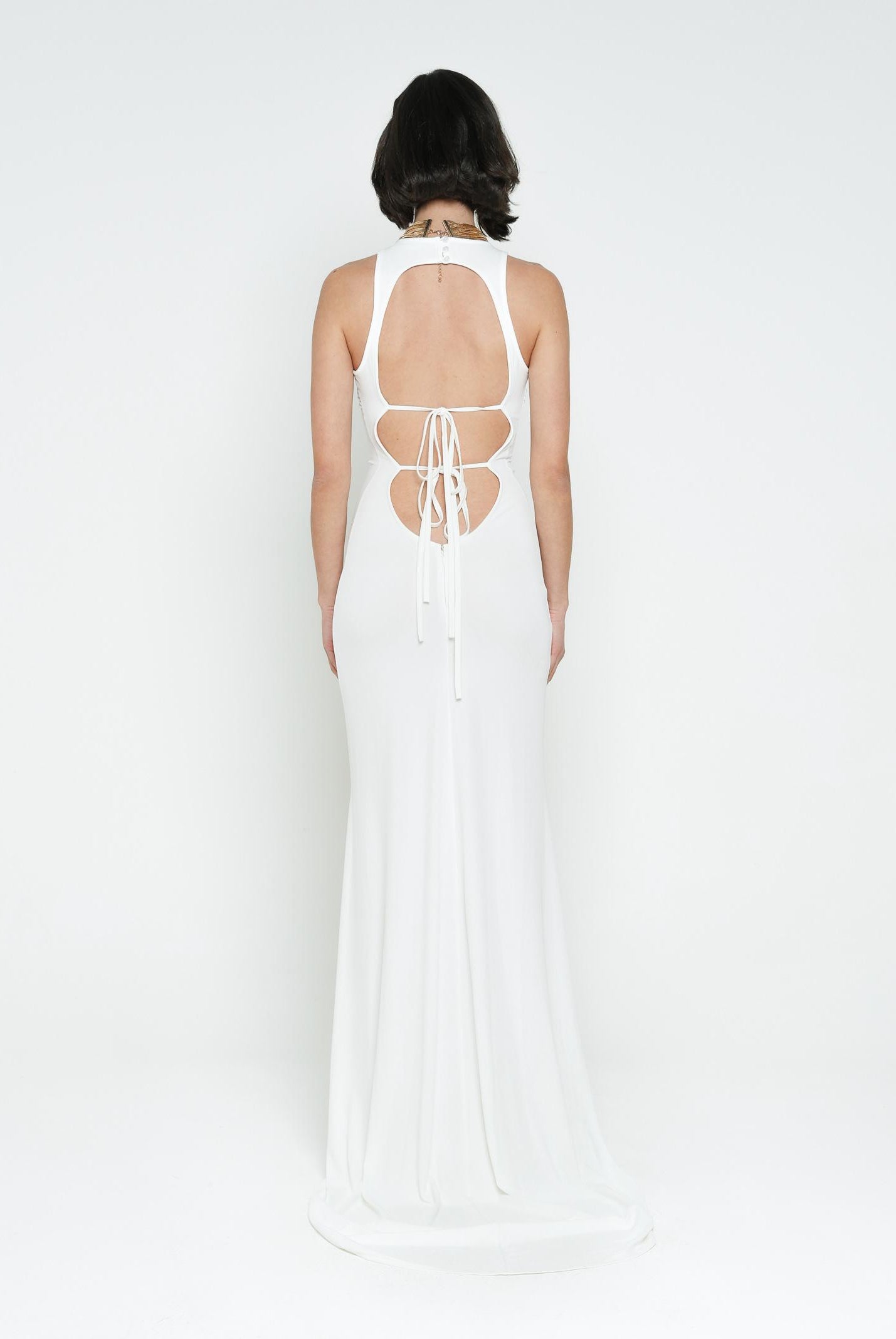 SANTAS Abito lungo BON BON bianco da donna PV25010 BIANCO SANTAS