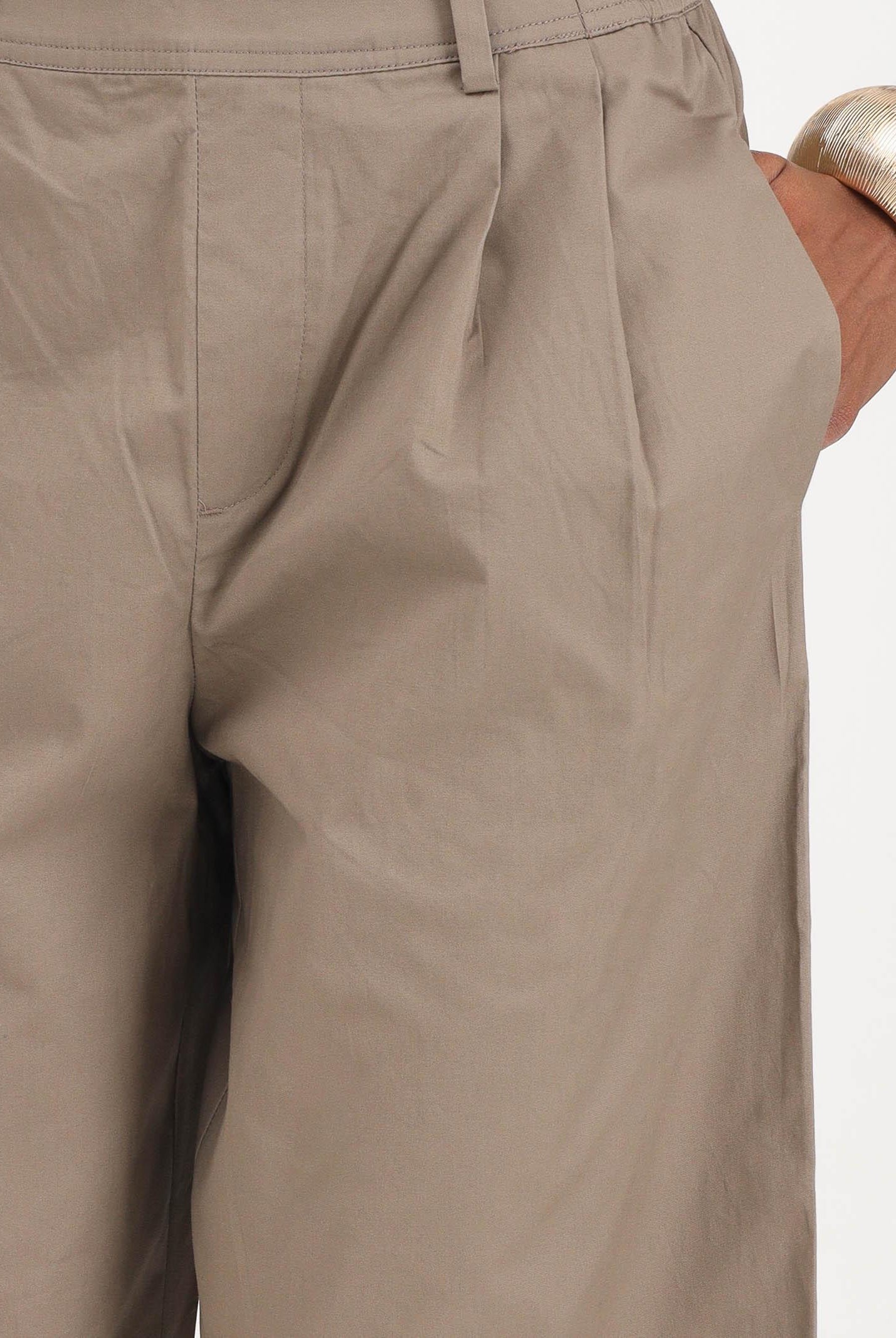 ONLY Pantalone cropped marrone da donna 15370610 WA ONLY