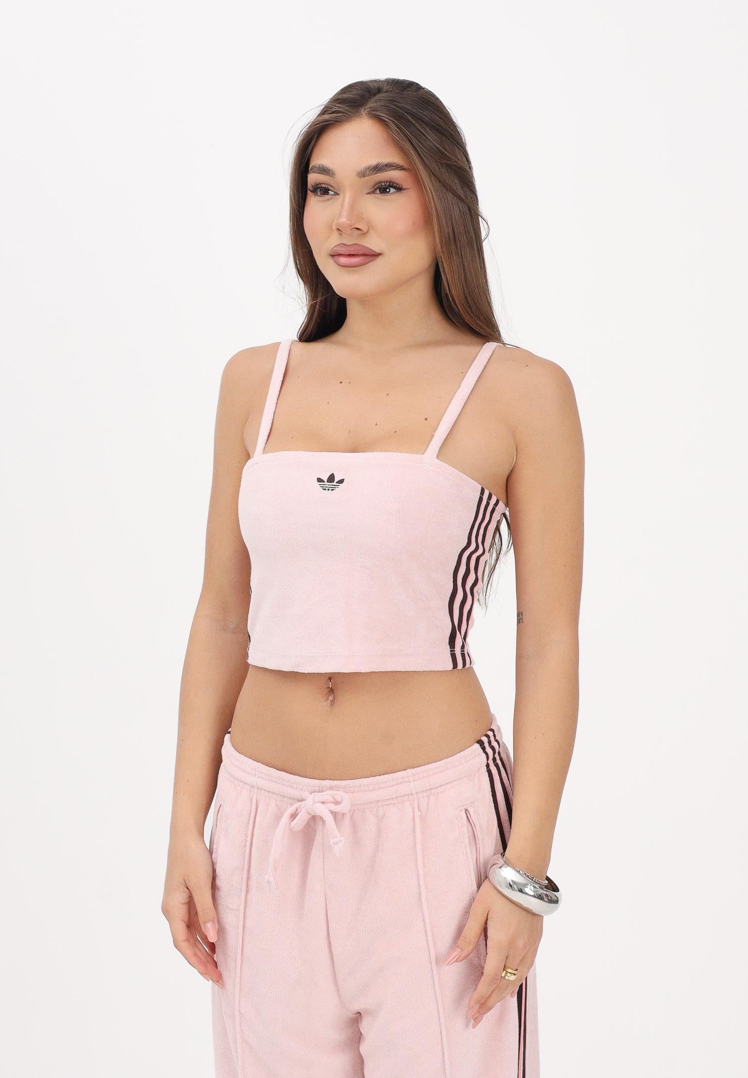 ADIDAS ORIGINALS Top TERRY TOWEL rosa da donna KD1404 . ADIDAS ORIGINALS