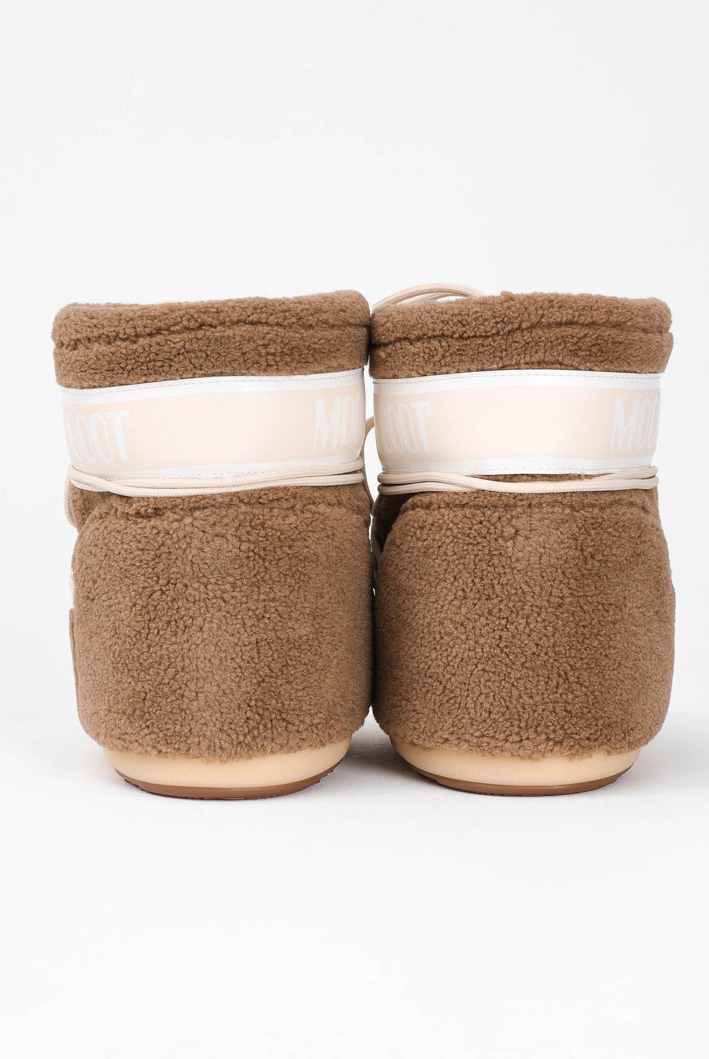 MOON BOOT Stivali da neve ICON LOW in teddy marroni da donna 80D1409700 M047 MOON BOOT