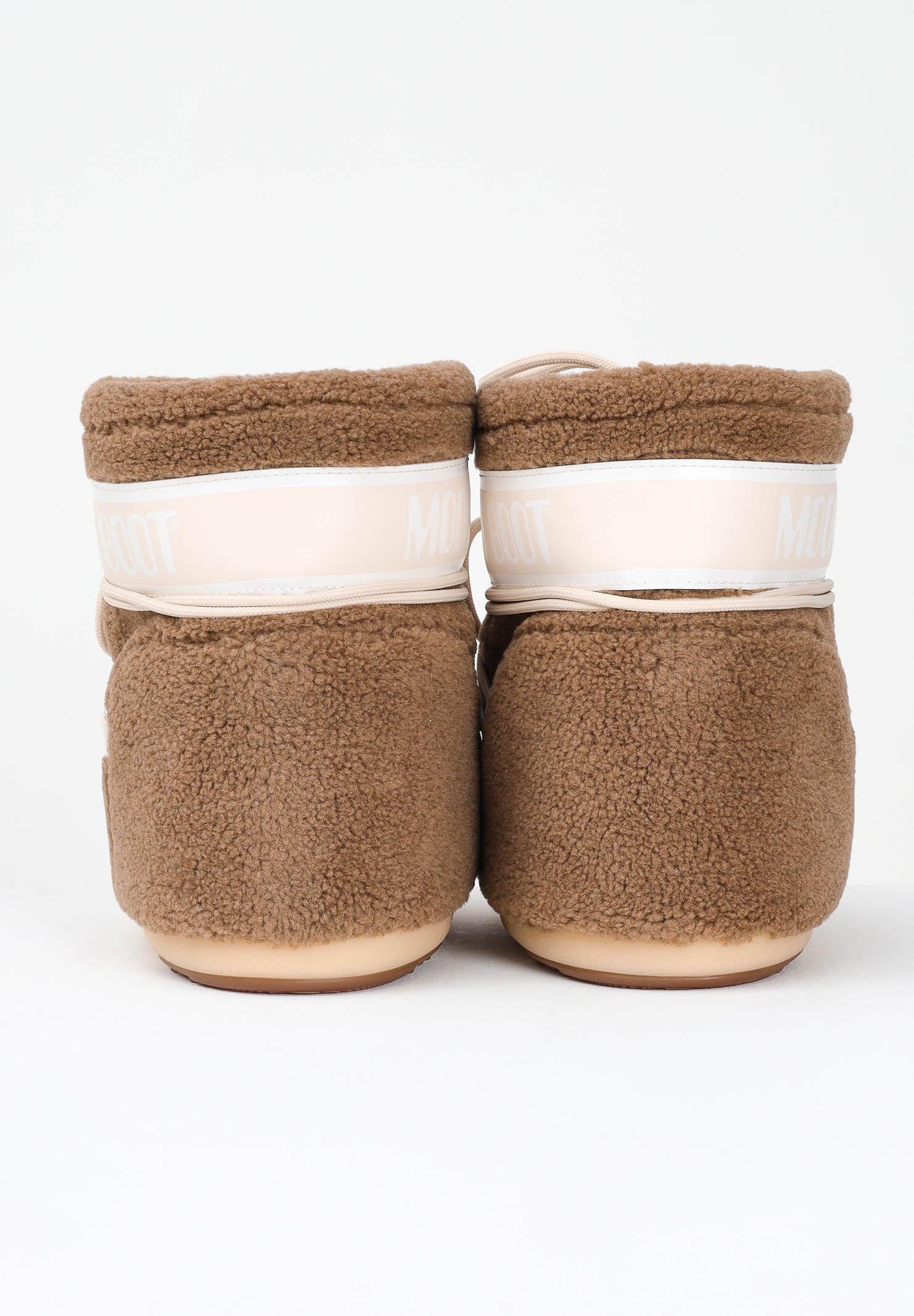 MOON BOOT Stivali da neve ICON LOW in teddy marroni da donna 80D1409700 M047 MOON BOOT