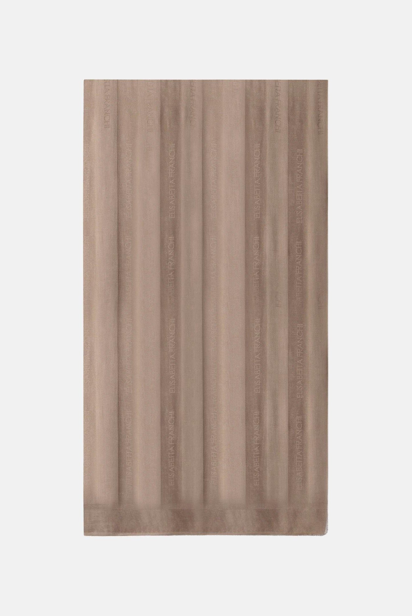 ELISABETTA FRANCHI Pashmina argilla da donna con logo SC14F61E2 229 ELISABETTA FRANCHI