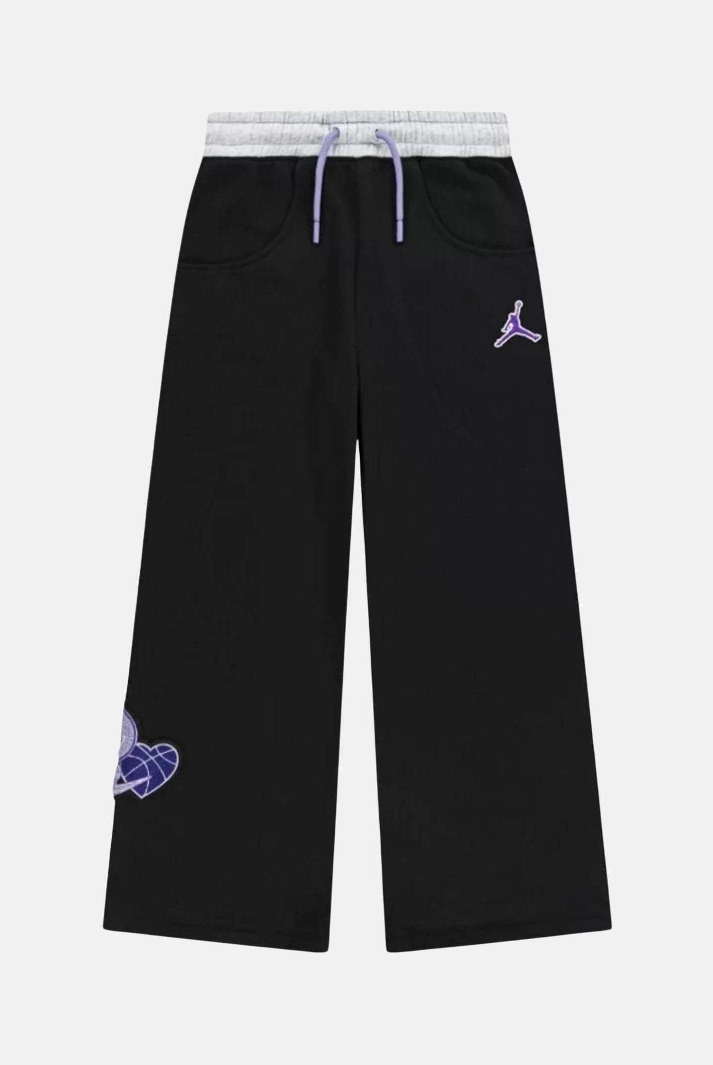 JORDAN Pantalone sportivo nero da bambina con patch 45F194 023 JORDAN