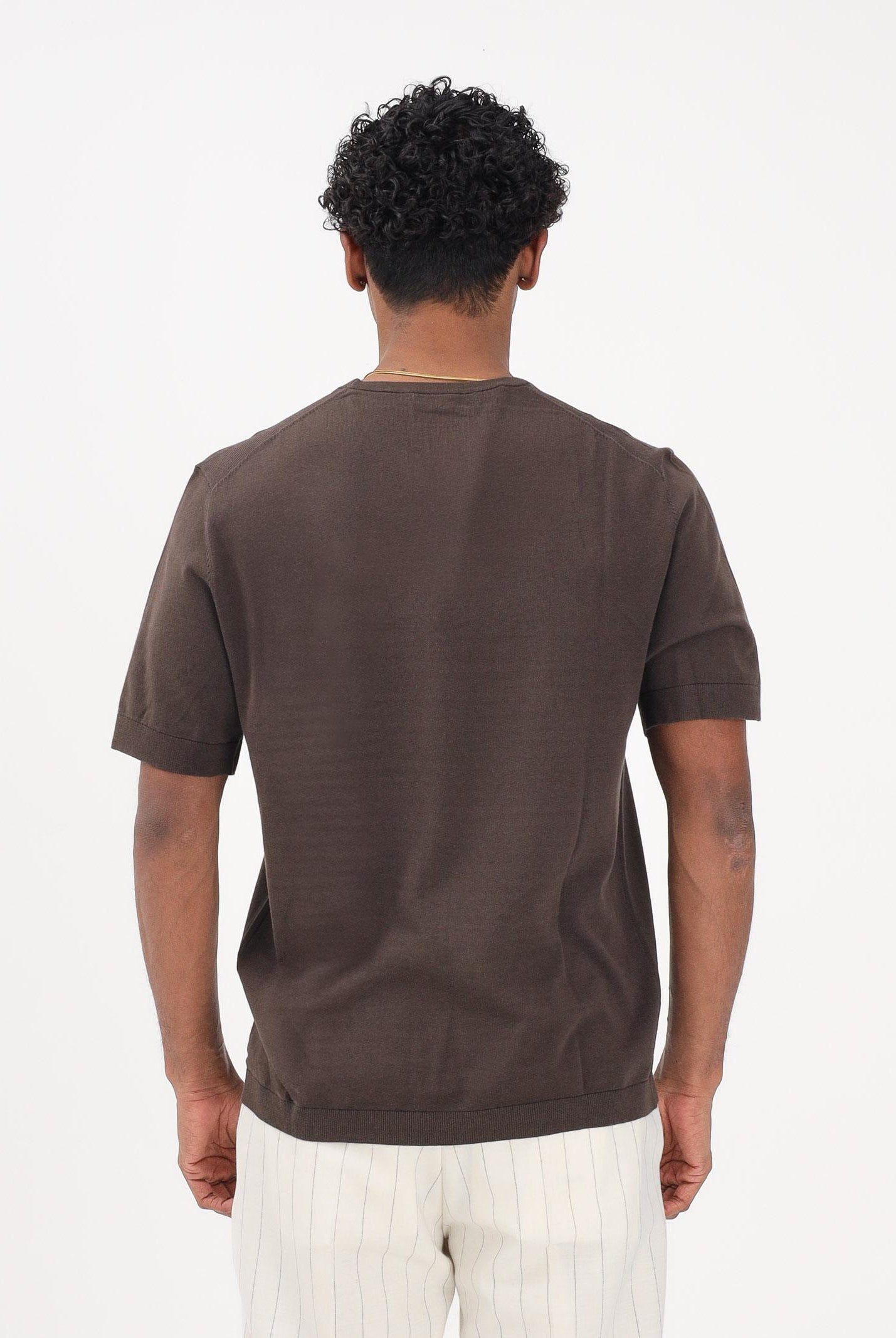 SELECTED HOMME Maglia a manica corta marrone da uomo 16099828 DE SELECTED HOMME