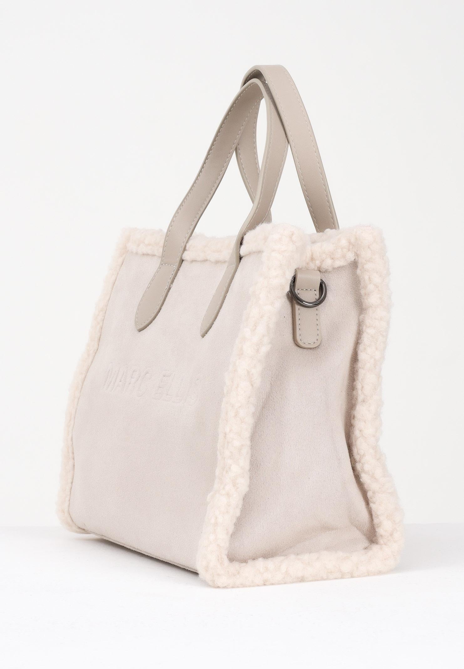 MARC ELLIS Borsa a mano Buby Suede M in morbido suede beige da donna BUBY-SUEDE-M TA MARC ELLIS
