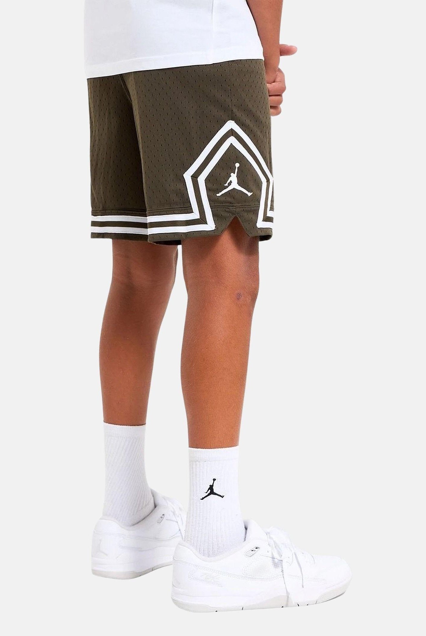 JORDAN Shorts Dri-FIT Diamond verde militare per bambino e bambina 95D313 F84 JORDAN
