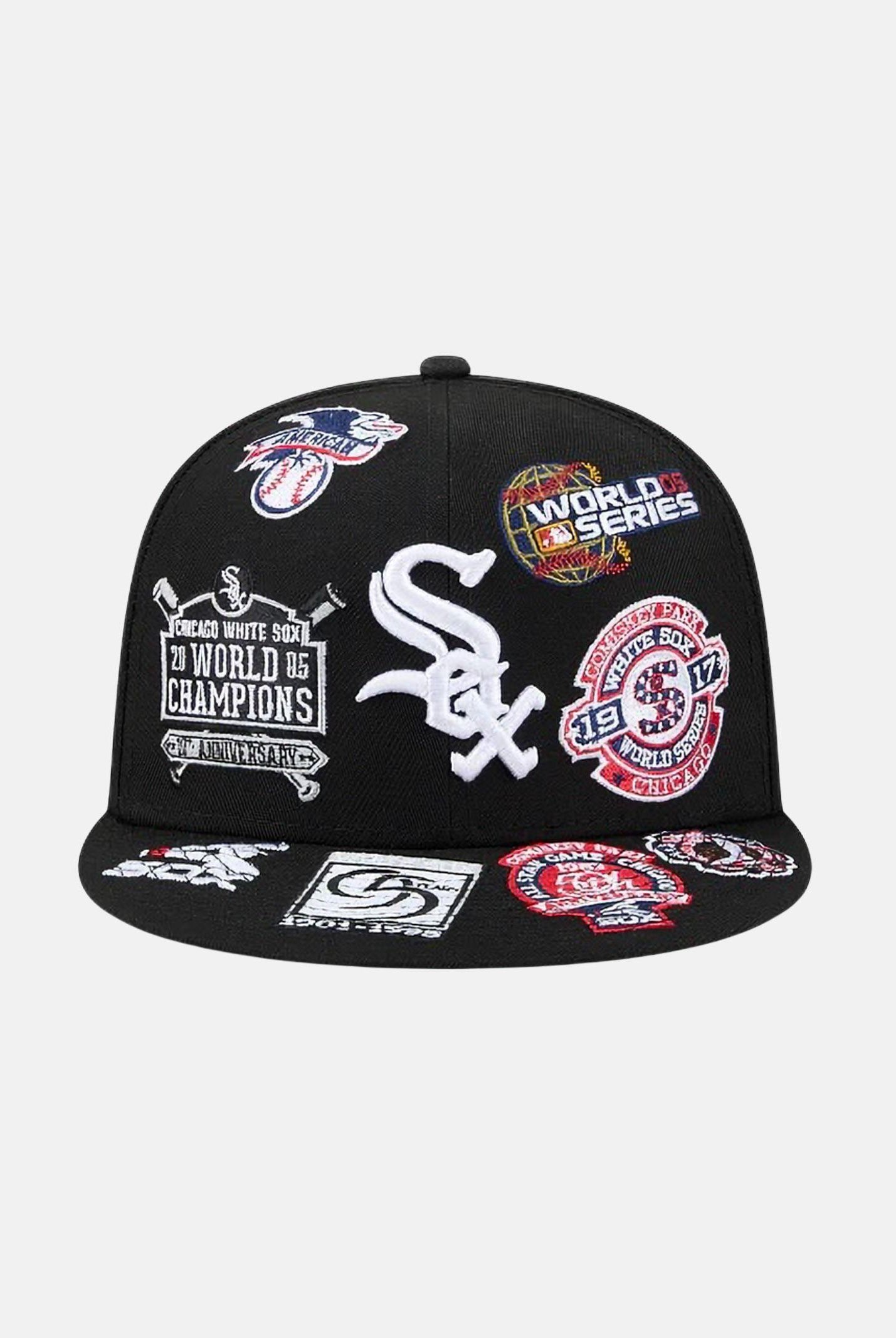 NEW ERA Cappello con visiera Chicago White Sox MLB All Over Team 59FIFTY nero per uomo e donna 60803359 . NEW ERA