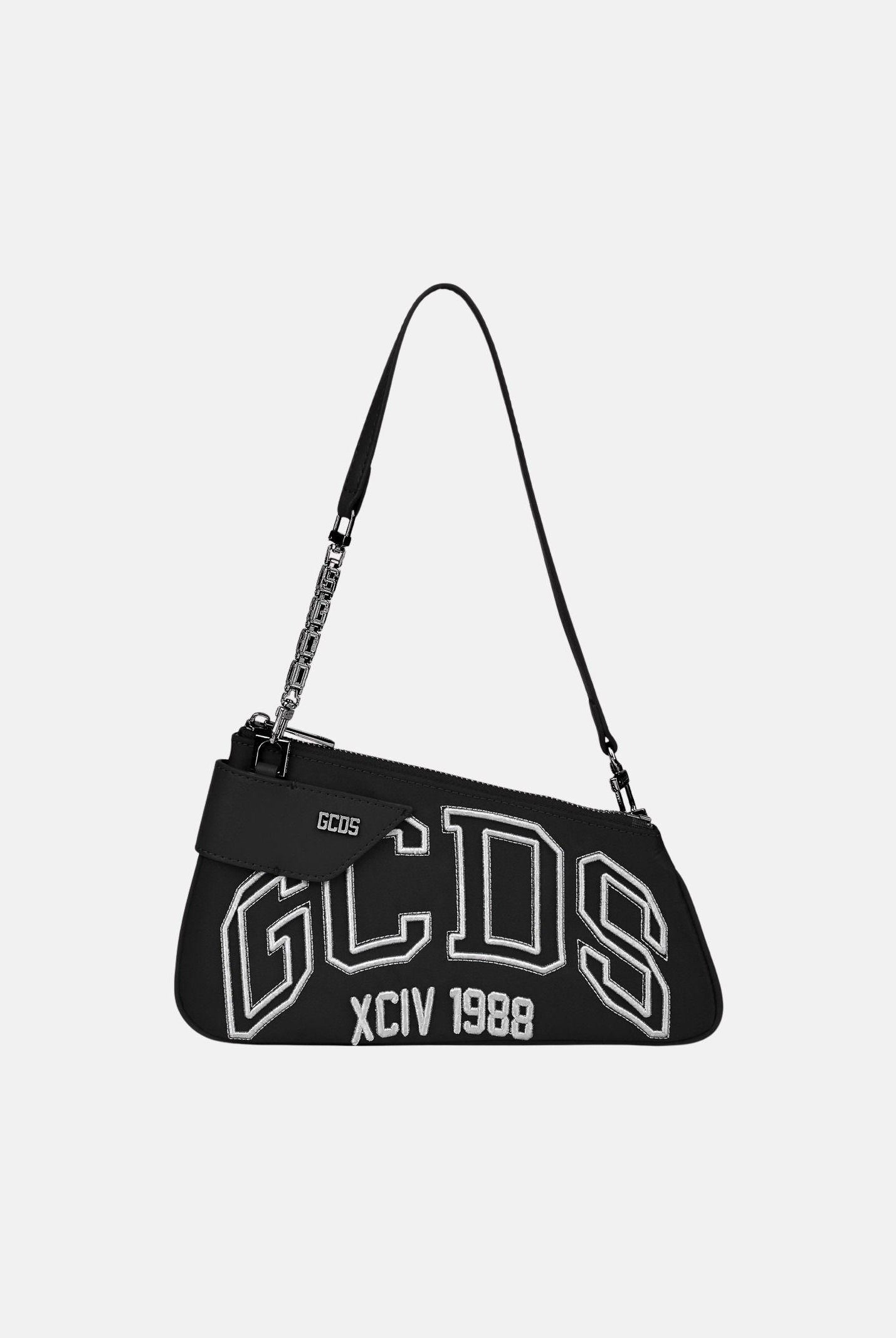 GCDS Borsa a spalla Comma Notte nera da donna GCDSMCN002 99 GCDS