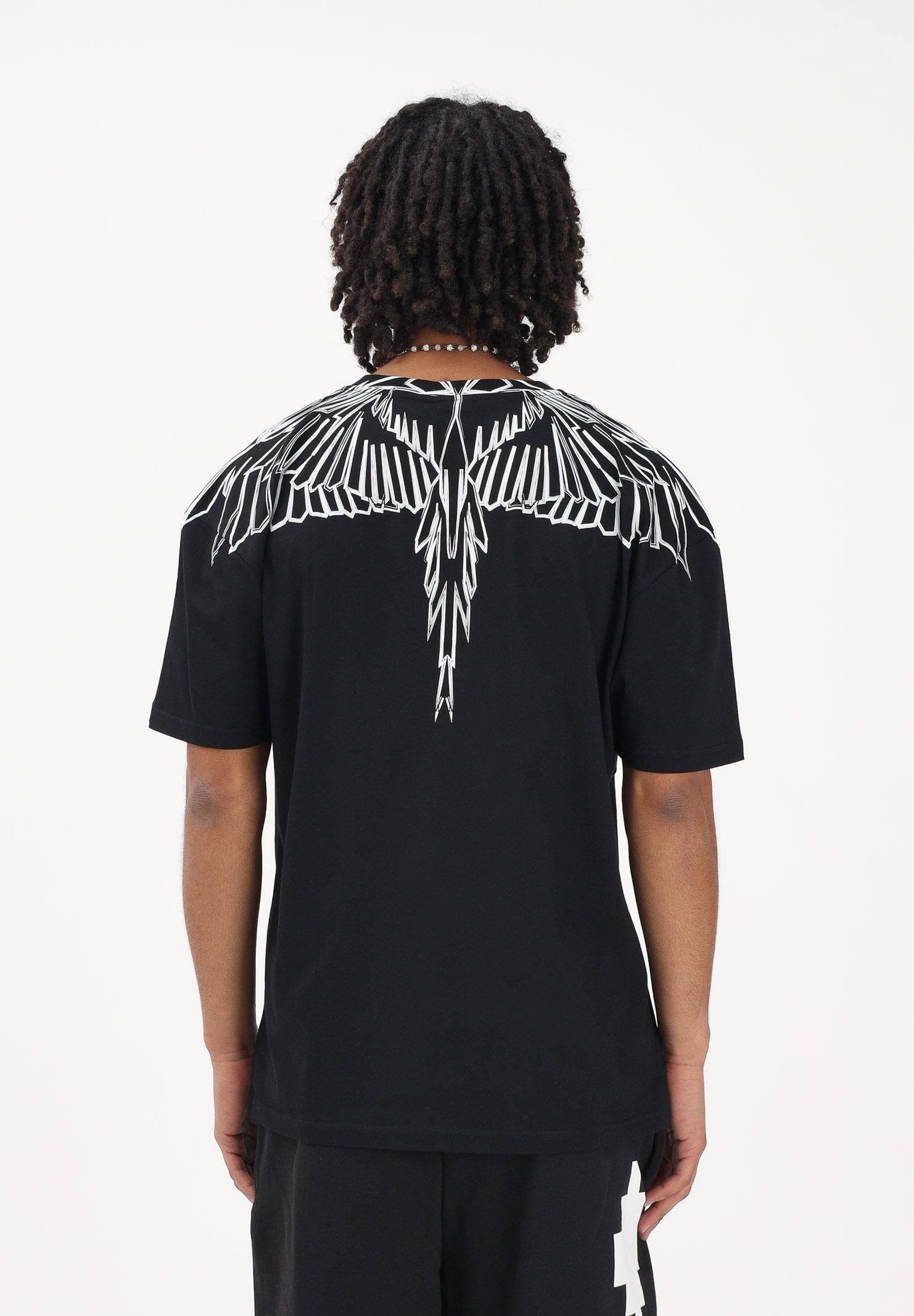 MARCELO BURLON COUNTY OF MILAN T-shirt a manica corta nera da uomo con stampa S6CMMATH010 110 MARCELO BURLON COUNTY OF MILAN