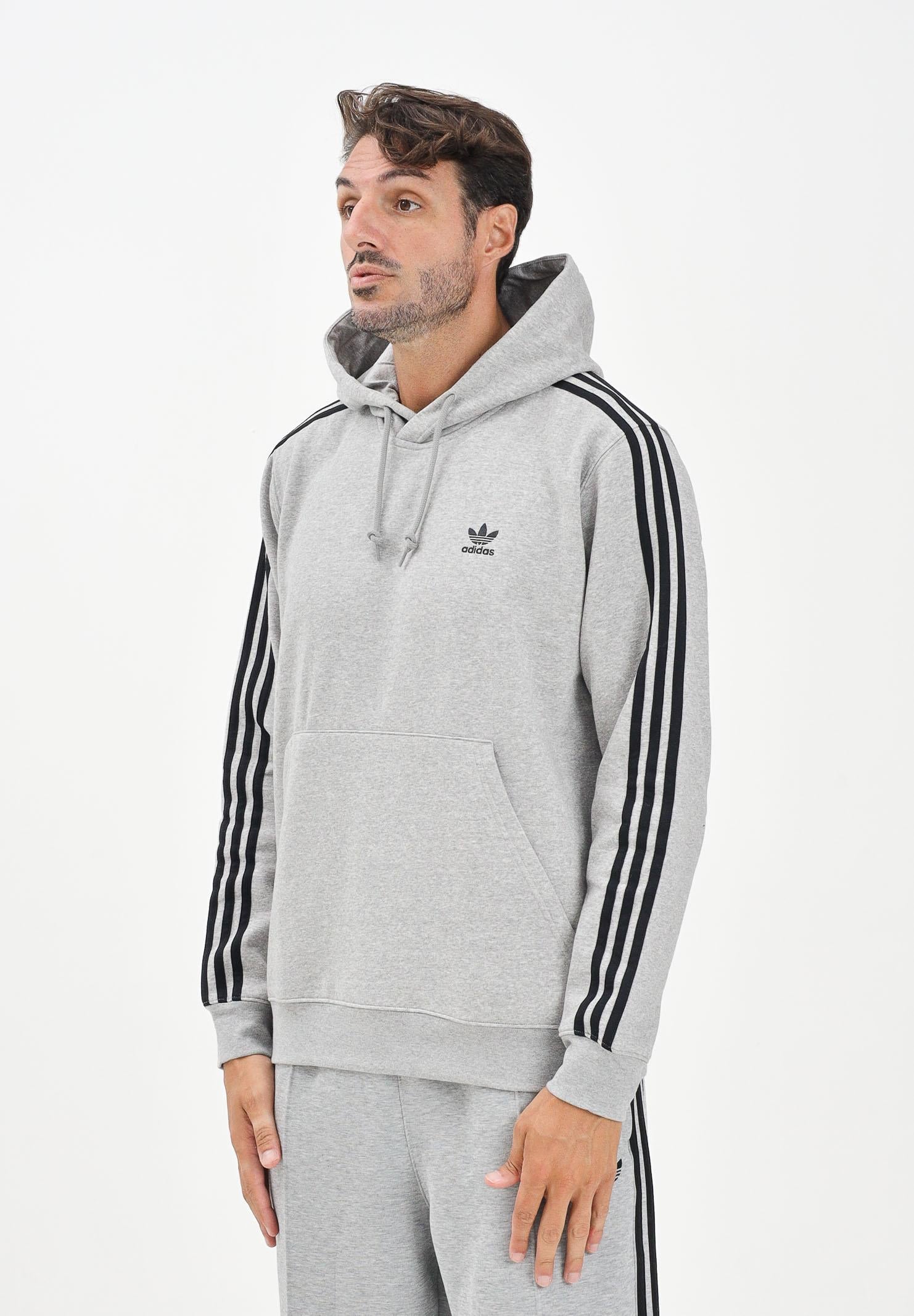 ADIDAS ORIGINALS Felpa con zip Adicolor Classics 3-Stripes grigia da uomo JY1376 . ADIDAS ORIGINALS