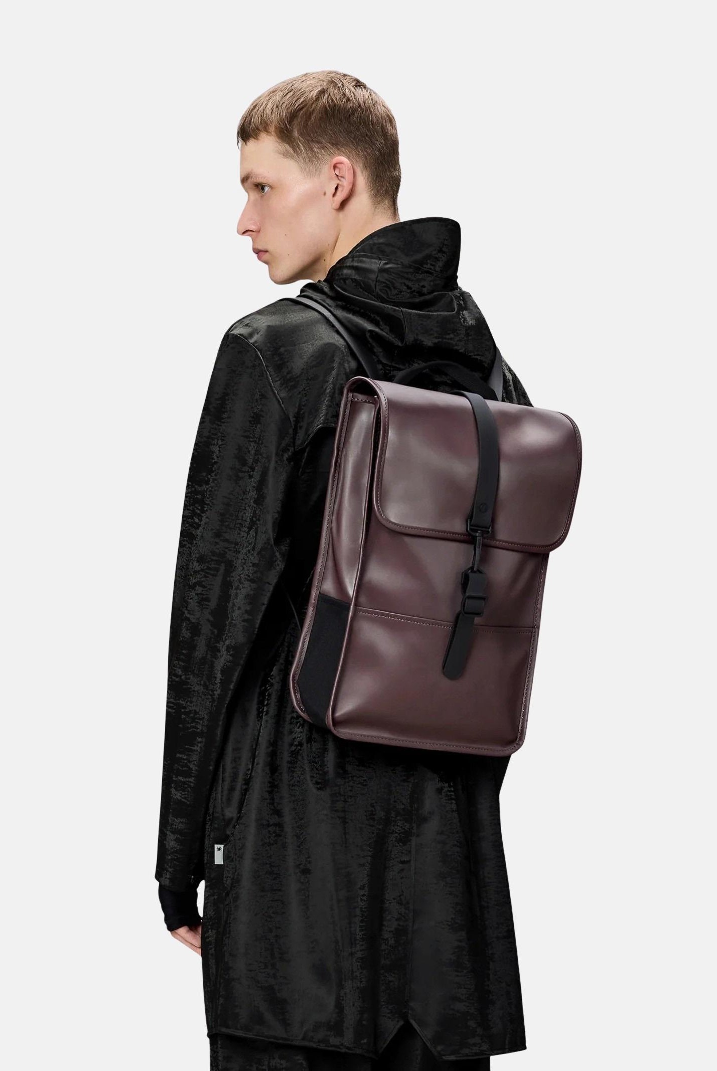 RAINS Zaino Puffed Backpack Mini bordeaux per uomo e donna RA13020 DEP RAINS