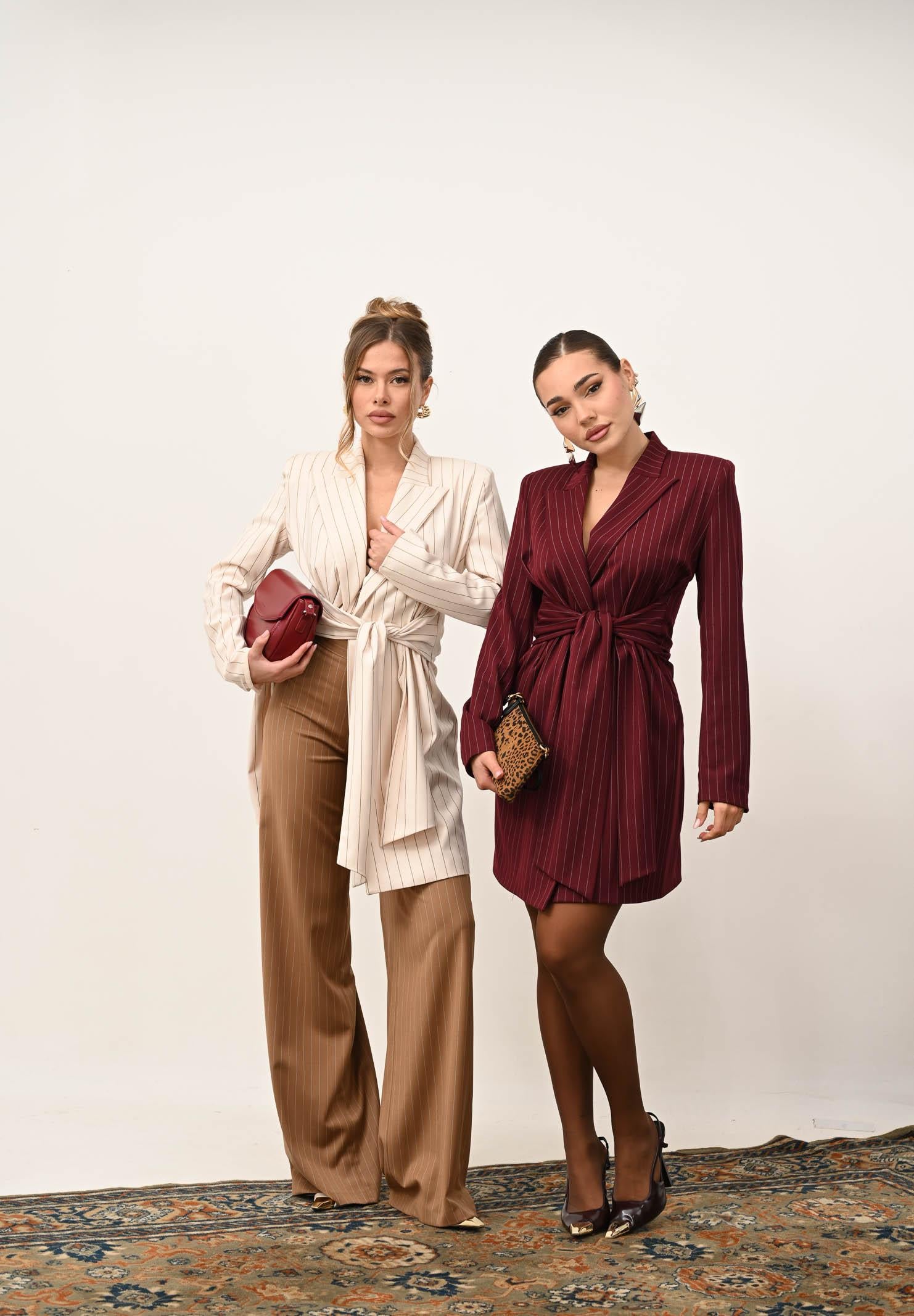 SANTAS Abito corto HÉROÏNE bordeaux da donna PV2604 BO SANTAS