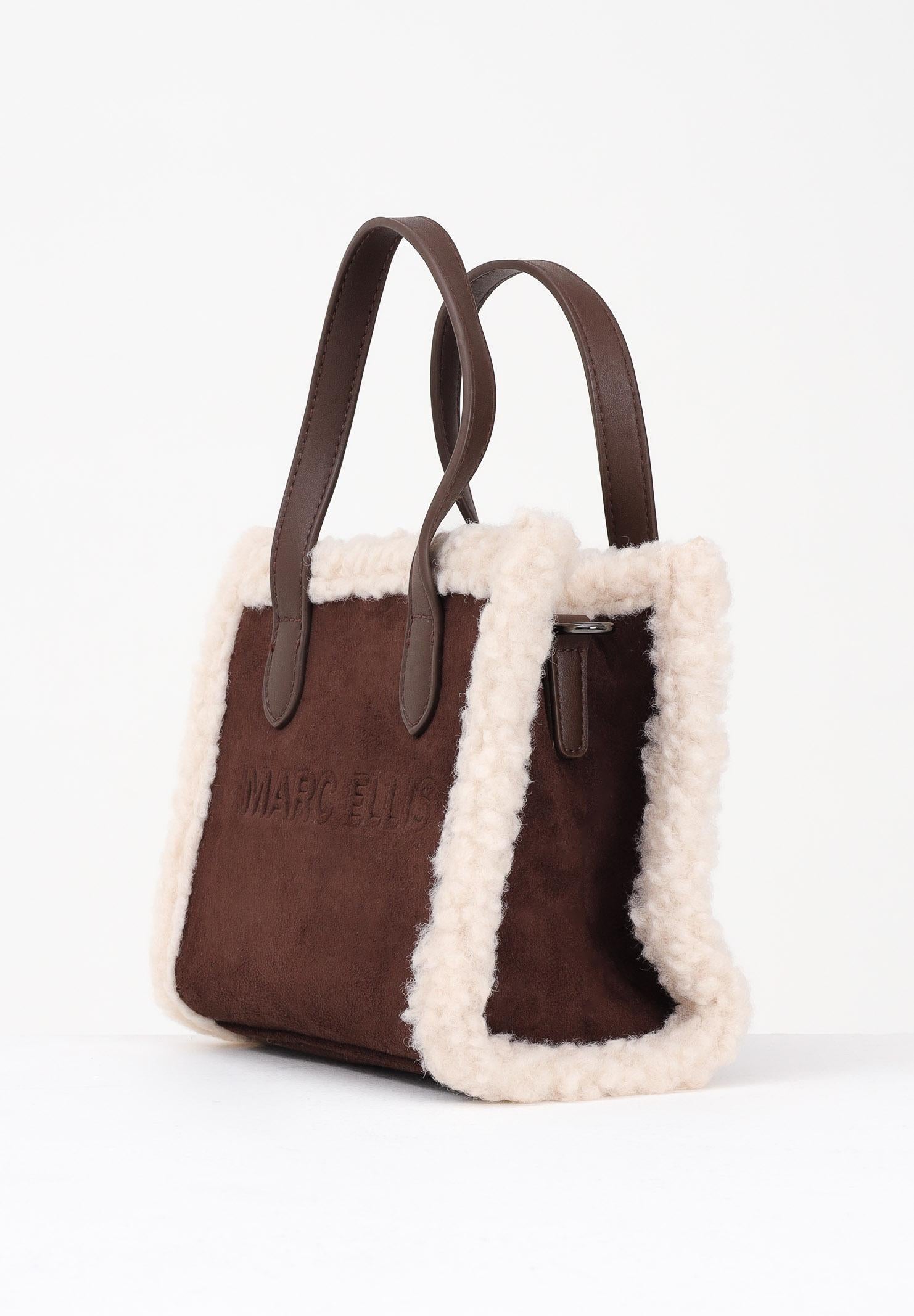 MARC ELLIS Borsa a mano Buby Suede S in morbido suede marrone da donna BUBY-SUEDE-S CO MARC ELLIS