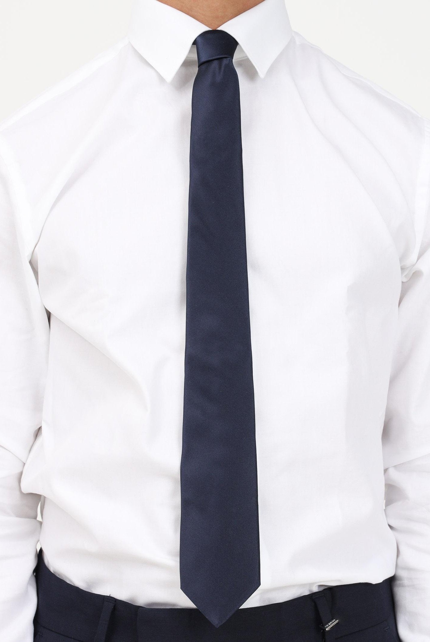 LANVIN Cravatta in seta blu da uomo 1282/1c . LANVIN
